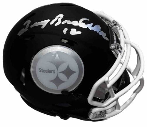 TERRY BRADSHAW signed (Pittsburgh Steelers) mini football helmet BECKETT BM02851