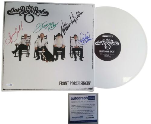 THE OAK RIDGE BOYS AUTOGRAPHED FRONT PORCH SINGING SIGNED LP ALBUM ACOA ACOA COLLECTIBLE MEMORABILIA