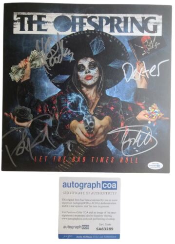 THE OFFSPRING LET THE BAD TIMES ROLL AUTOGRAPHED ALBUM ACOA COLLECTIBLE MEMORABILIA