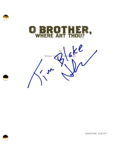 TIM BLAKE NELSON SIGNED AUTOGRAPH O BROTHER, WHERE ART THOU? FULL MOVIE SCRIPT COLLECTIBLE MEMORABILIA