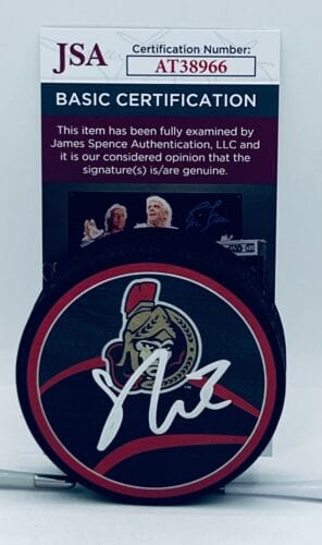 TIM STUTZLE SIGNED OTTAWA SENATORS REVERSE RETRO PUCK AUTOGRAPHED JSA COA COLLECTIBLE MEMORABILIA