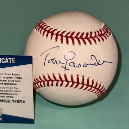 TOMMY LASORDA (L.A. DODGERS) SIGNED OFFICIAL MLB BASEBALL BECKETT AUTH. (BAS) COLLECTIBLE MEMORABILIA