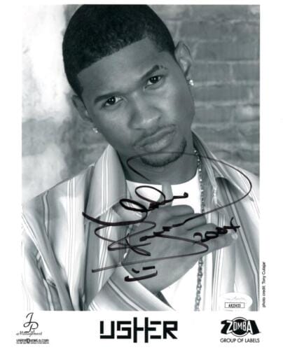 USHER RAYMOND SIGNED AUTOGRAPH 8×10 PHOTO – BEAUTIFUL VINTAGE SIGNATURE JSA COA COLLECTIBLE MEMORABILIA