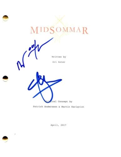 WILLIAM JACKSON HARPER & WILL POULTER SIGNED AUTOGRAPH MIDSOMMAR MOVIE SCRIPT COLLECTIBLE MEMORABILIA