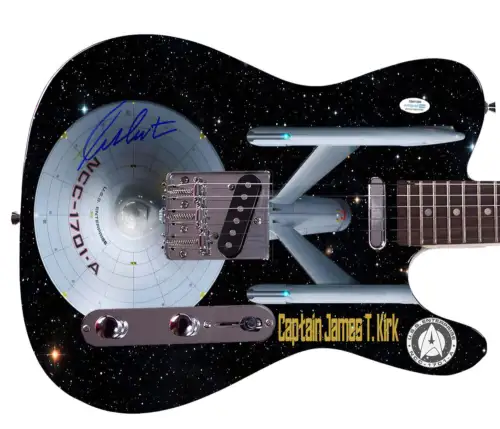 William Shatner Autographed Star Trek U.S.S. Enterprise Custom Graphics ...