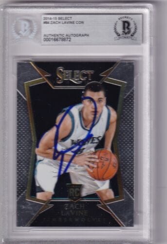 ZACH LAVINE signed (2014-15 SELECT) Rookie BULLS card BECKETT BAS 00016678872