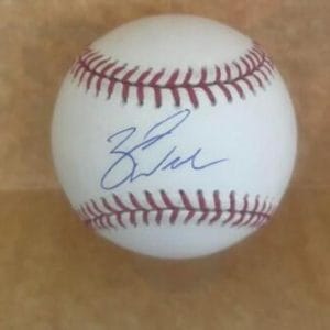 ZACK WHEELER PHILLIES SIGNED AUTO M.L. BASEBALL BECKETT AUTH
