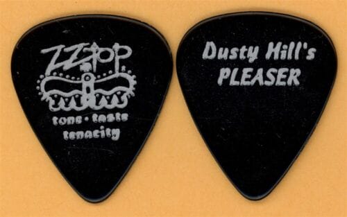 ZZ Top 1999 XXX concert tour silver on black Dusty Hill PLEASER Guitar ...