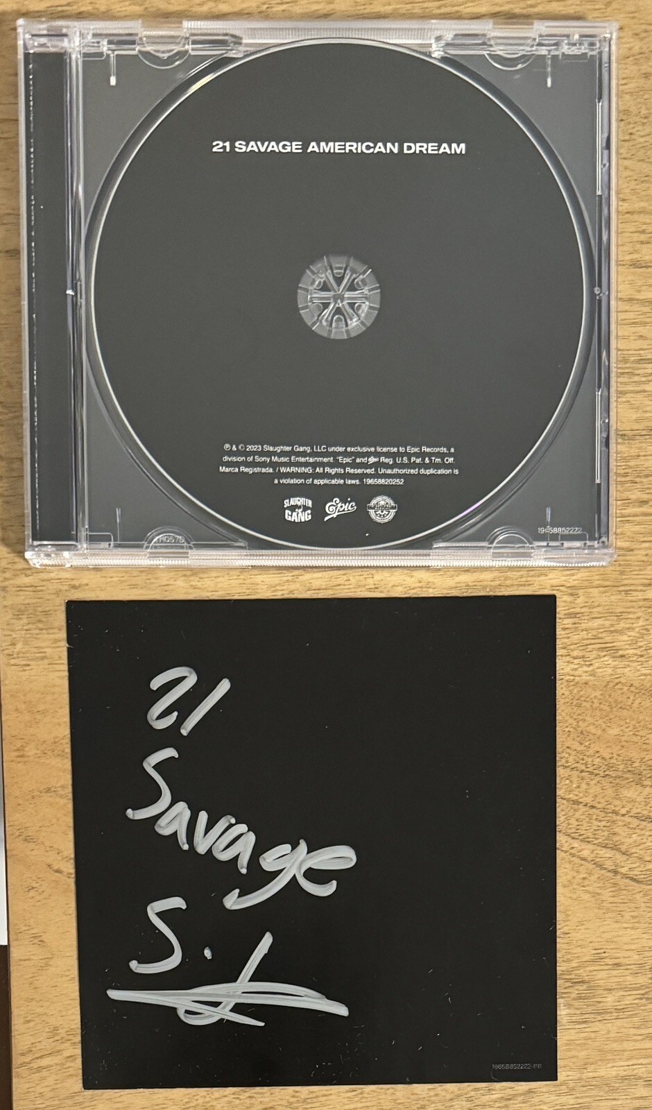 SIGNED 21 Savage Autographed American Dream Exclusive CD EXACT SIGNATURE #2