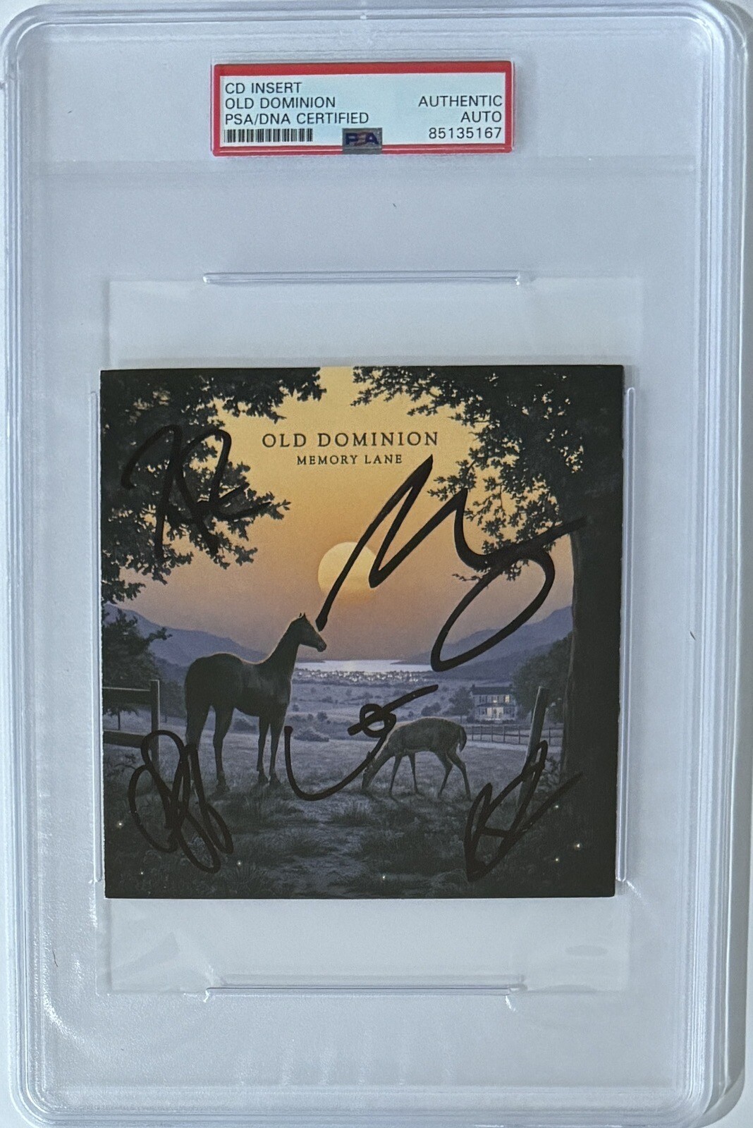 ALL 5 BAND SIGNED Memory Lane Old Dominion AUTOGRAPHED CD Cover PSA DNA COA