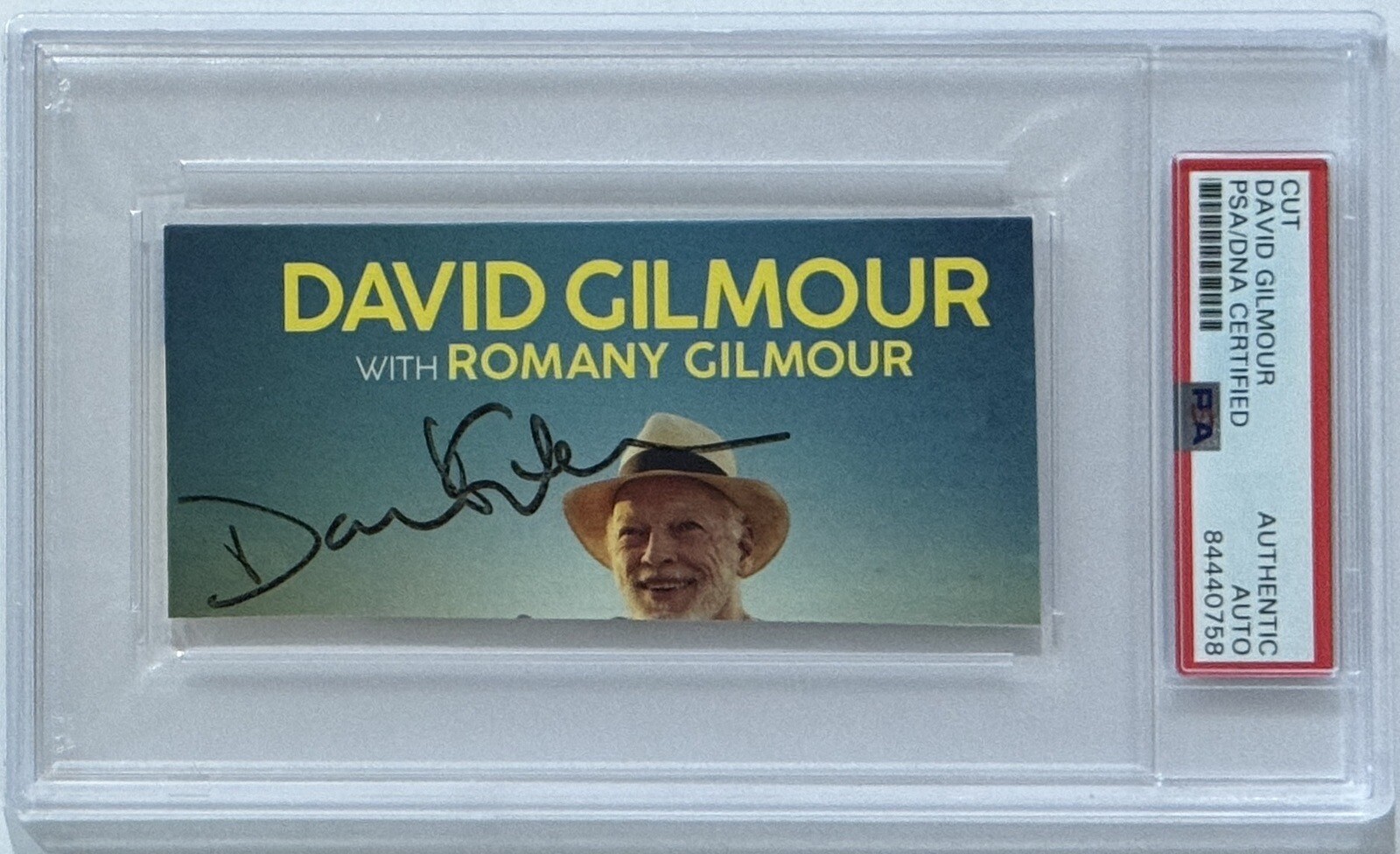 David Gilmour Pink Floyd Signed Autographed CD Cover Cut PSA DNA COA Certified