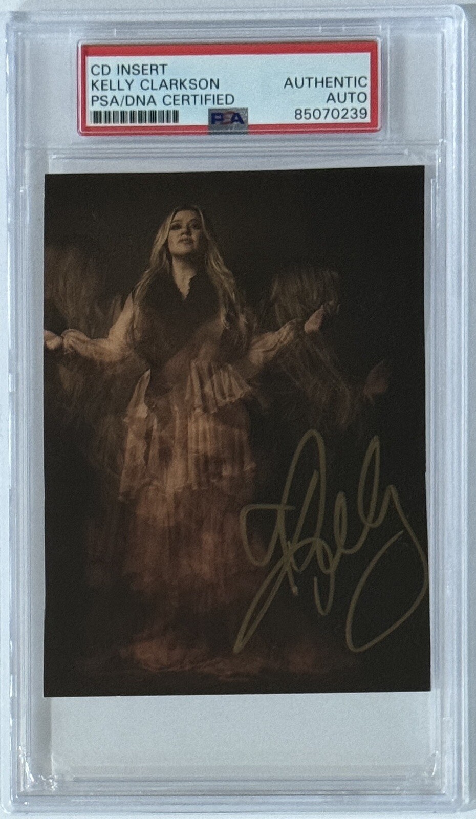 KELLY CLARKSON SIGNED CHEMISTRY ALBUM COVER CUT PICTURE PSA DNA COA AUTOGRAPHED