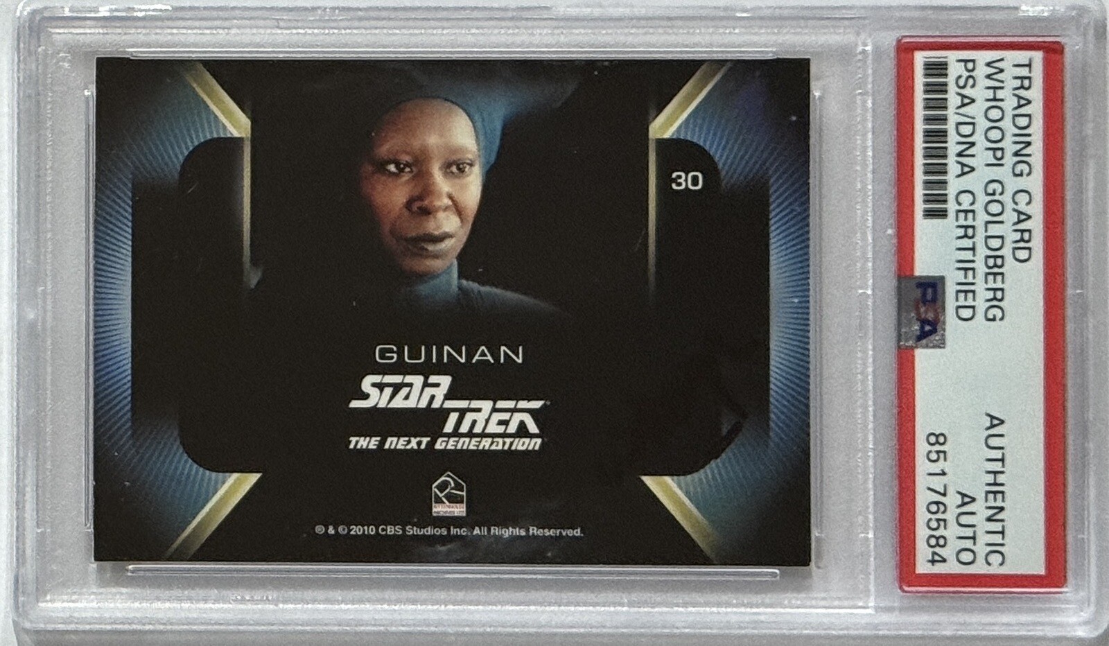 1992 STAR TREK NEXT GENERATION GUINAN WHOOPI GOLDBERG SIGNED AUTOGRAPHED PSA DNA