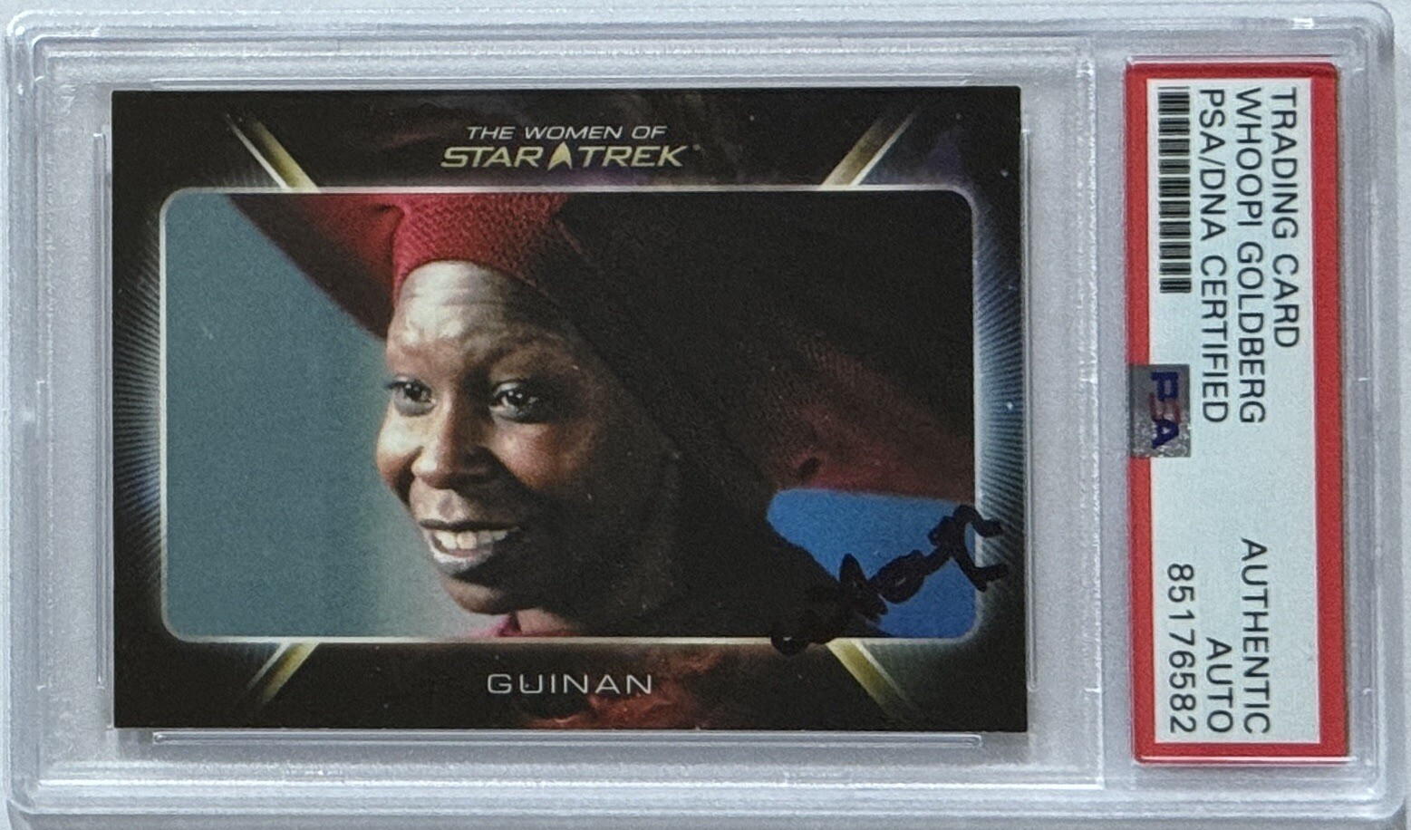 1992 STAR TREK NEXT GENERATION WOMEN GUINAN WHOOPI GOLDBERG SIGNED PSA DNA COA