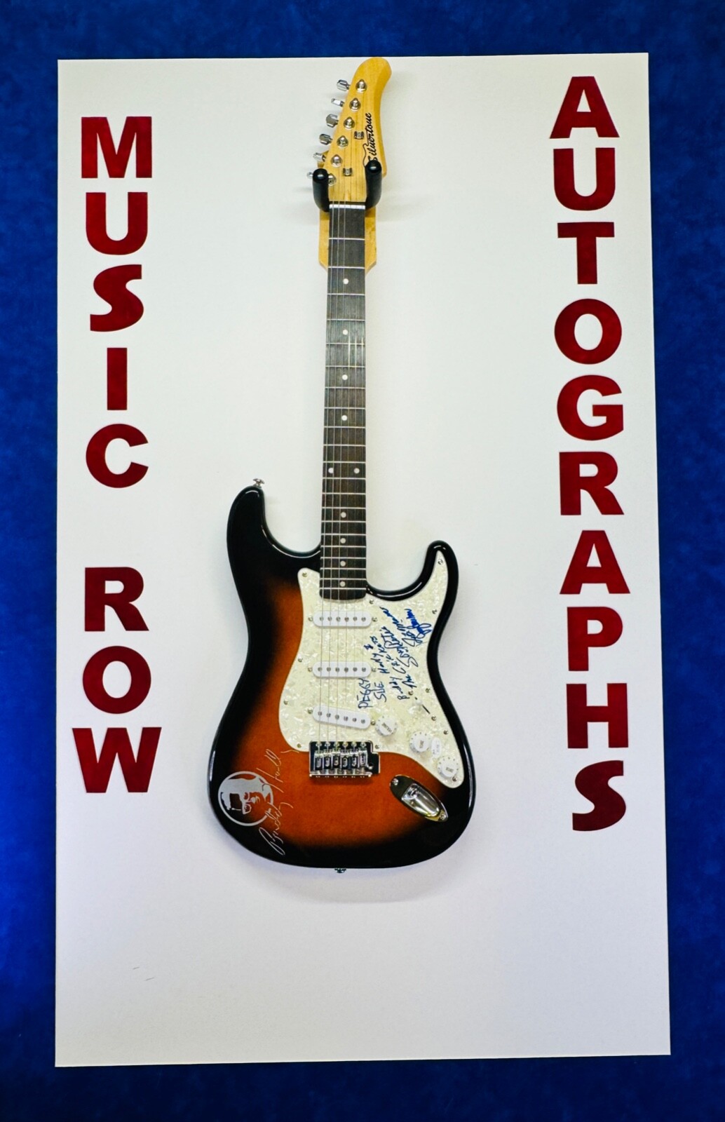 CURTIS MAULDIN ALLISON THE CRICKETS Signed Auto Electric Guitar JSA Buddy Holly