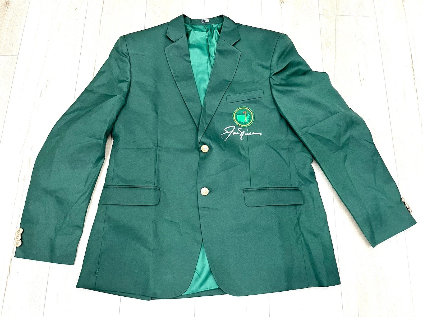 JACK NICKLAUS HAND SIGNED MASTERS GREEN JACKET AUGUSTA NATIONAL Beckett Letter