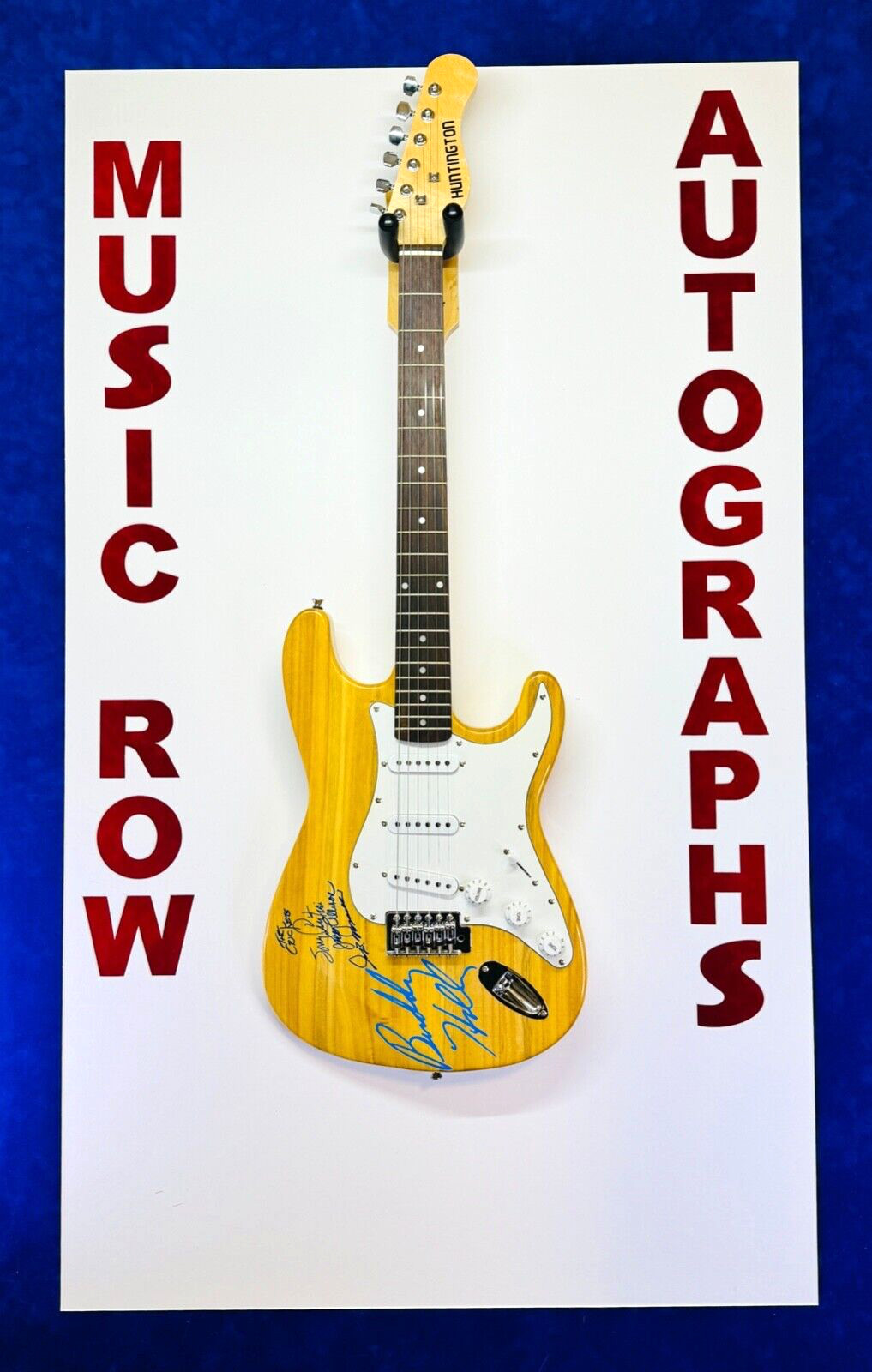 THE CRICKETS CURTIS MAULDIN ALLISON Signed Auto Electric Guitar JSA Buddy Holly