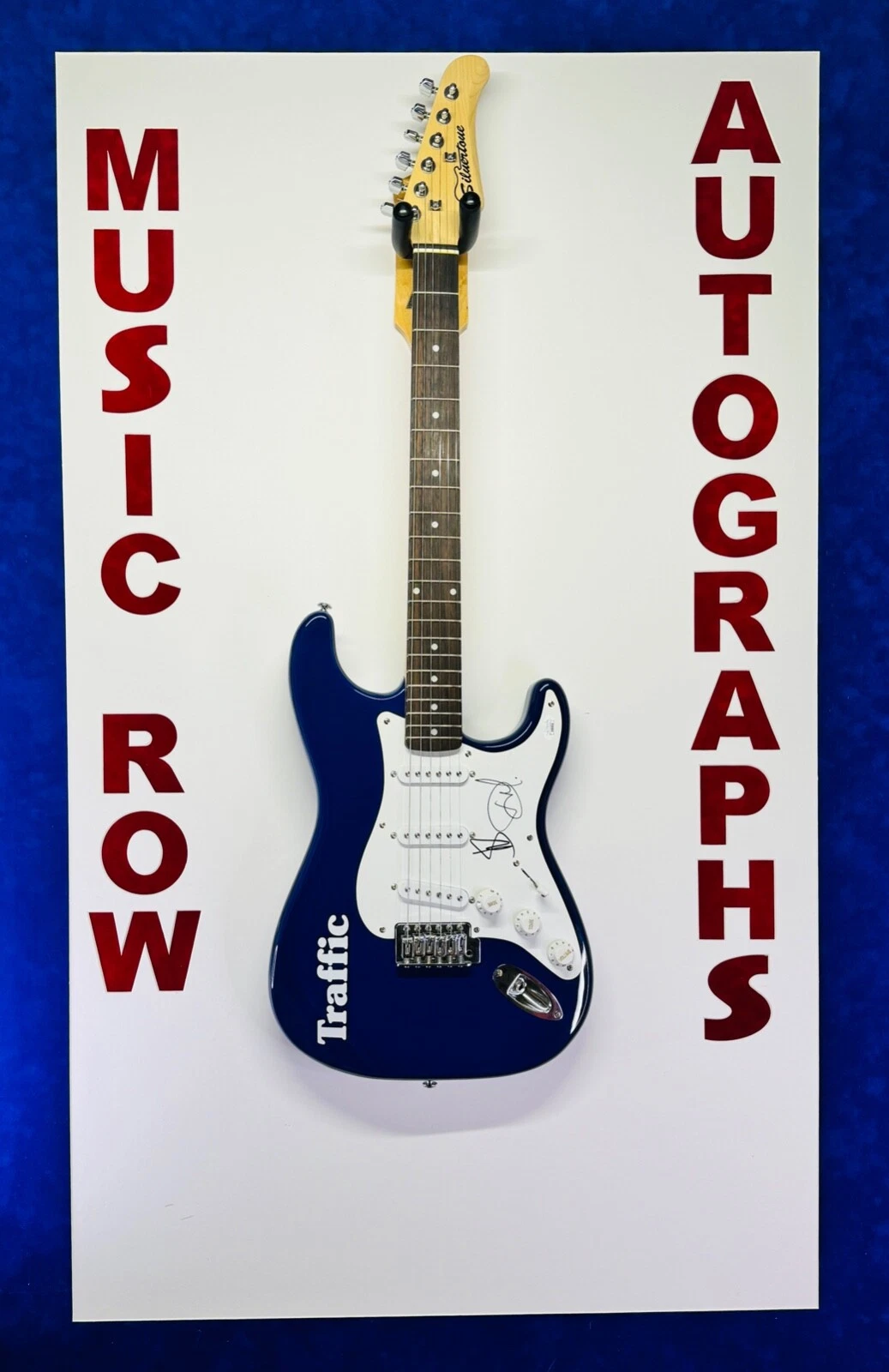TRAFFIC STEVE WINWOOD DAVE MASON Signed Autograph Electric Guitar JSA COA