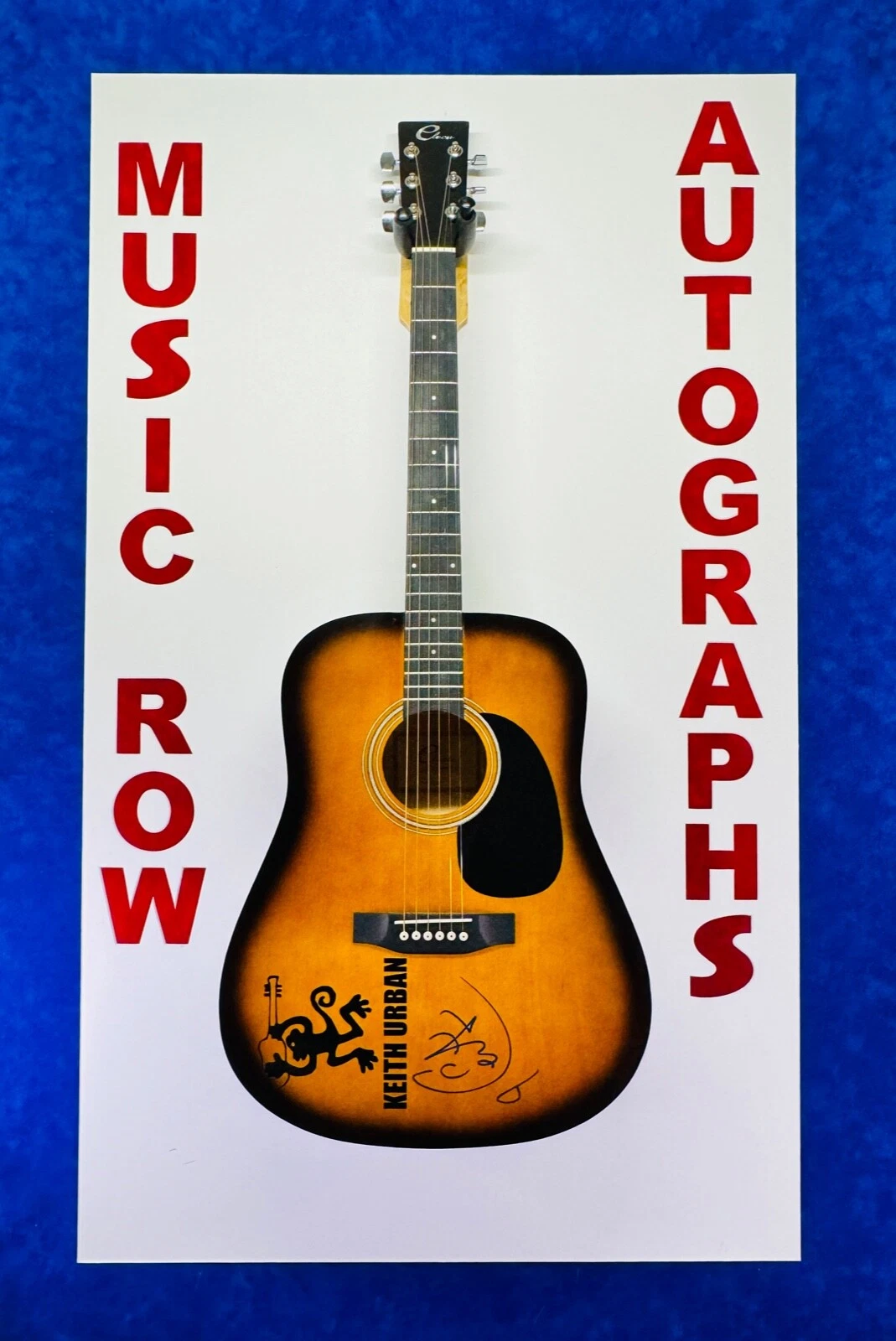 KEITH URBAN Signed Acoustic Guitar Autograph JSA LOA w/graphics
