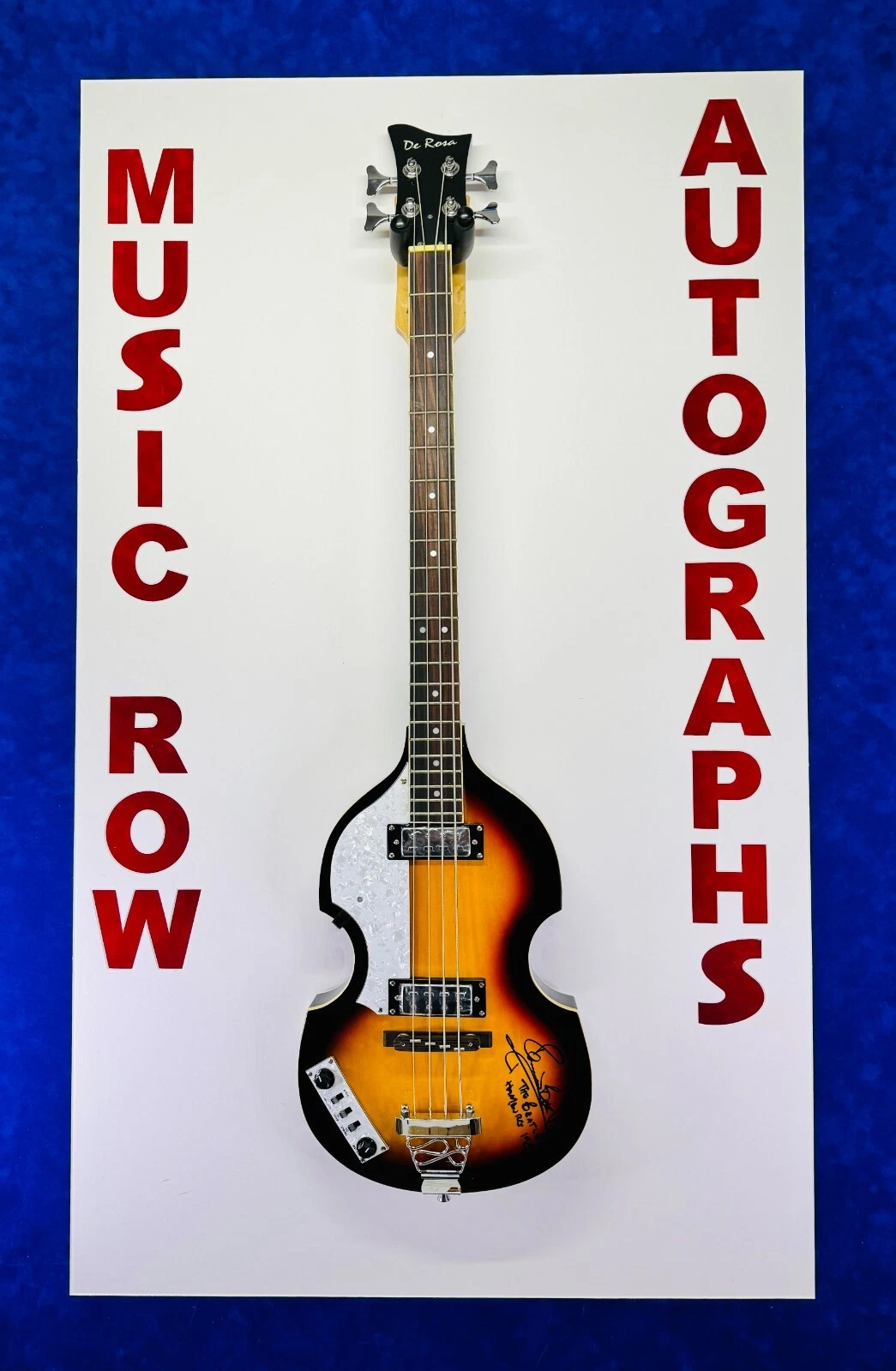 PETE BEST Signed Autograph THE BEATLES Lefty Bass Guitar JSA LOA Hamburg