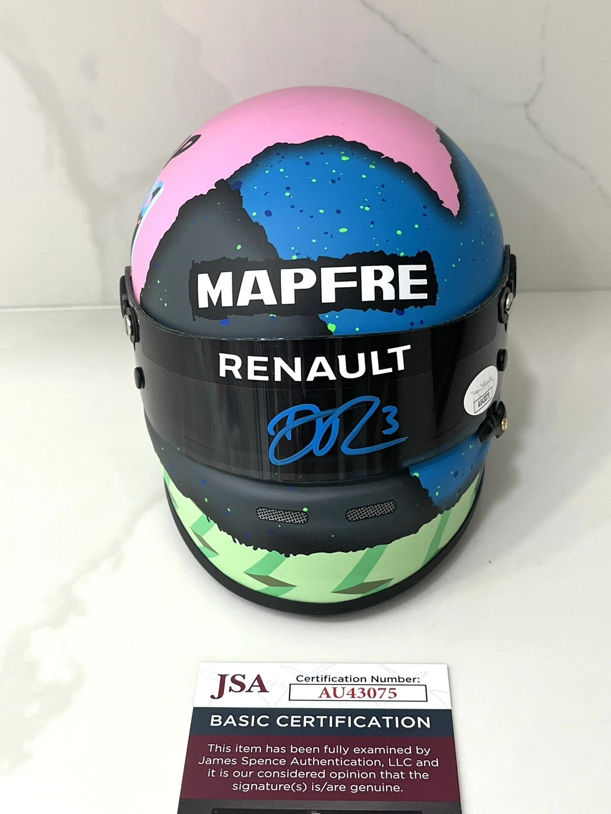 Daniel Ricciardo Hand Signed Renault Honey Badger 1:2 Mini Helmet JSA CERT #2
