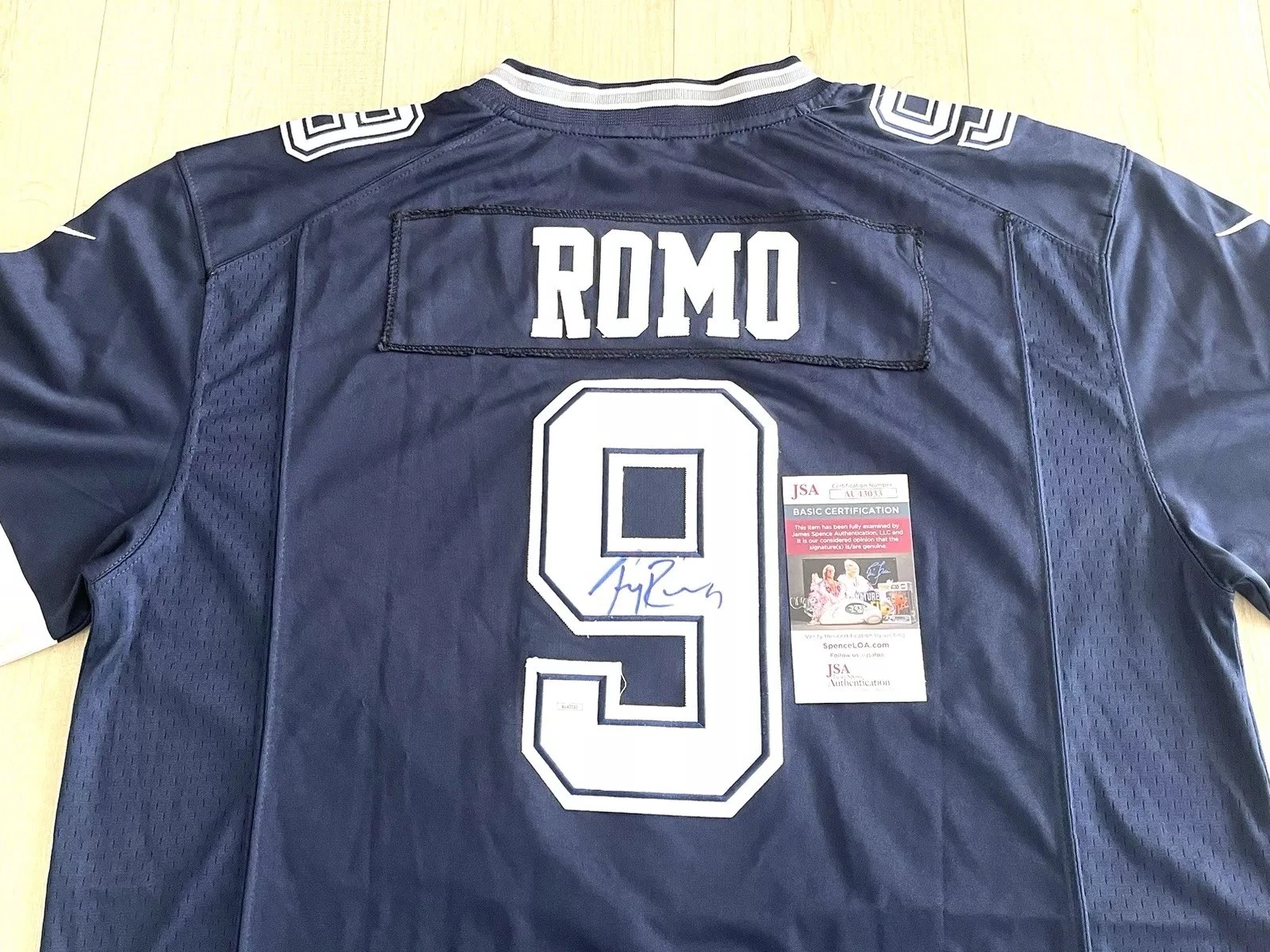 TONY ROMO HAND SIGNED DALLAS COWBOYS MINI HELMET QUARTERBACK JSA CERT