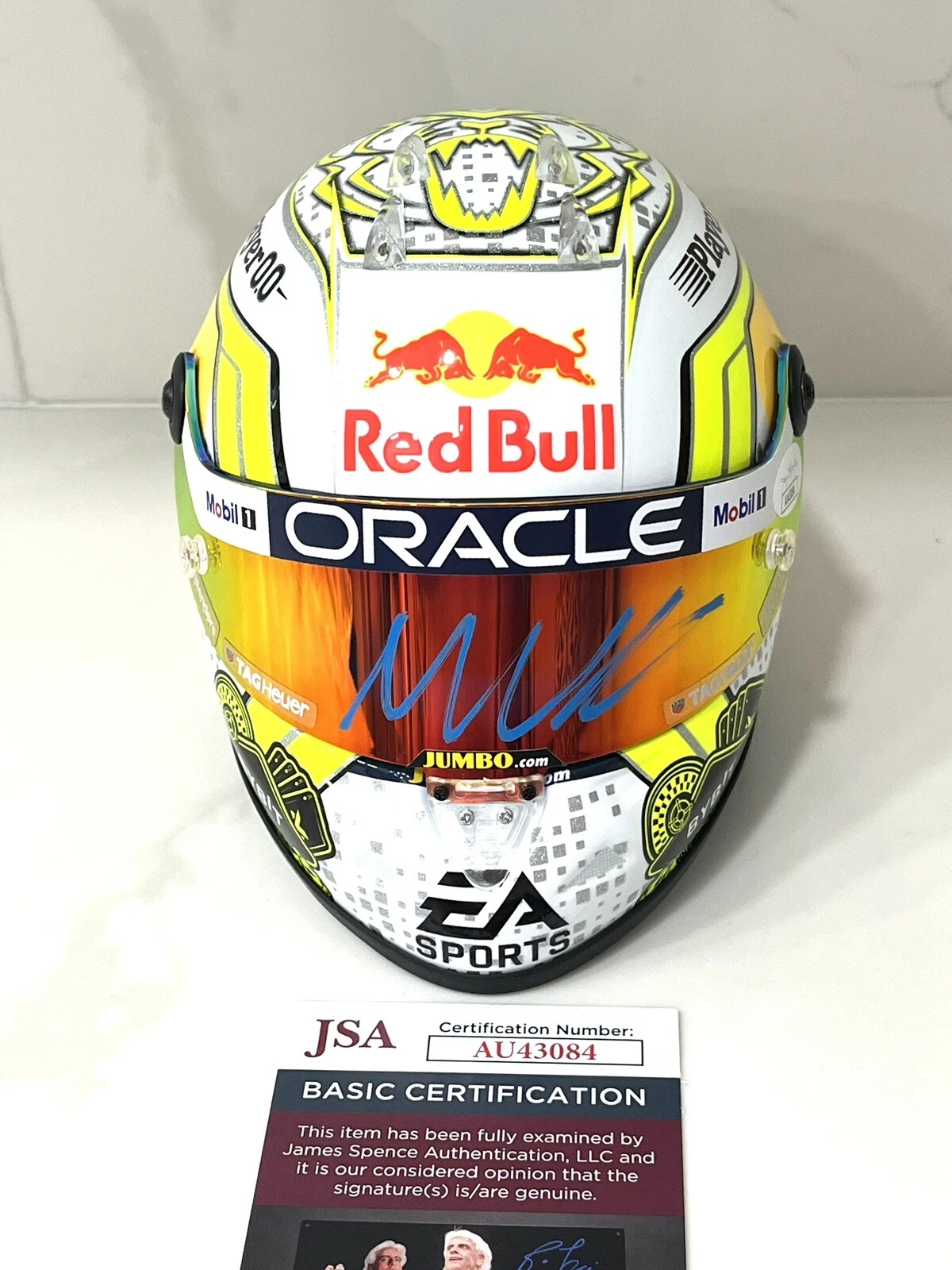 Max Verstappen Hand Signed Official LAS VEGAS Mini Helmet 1:2 Champ JSA CERT #3
