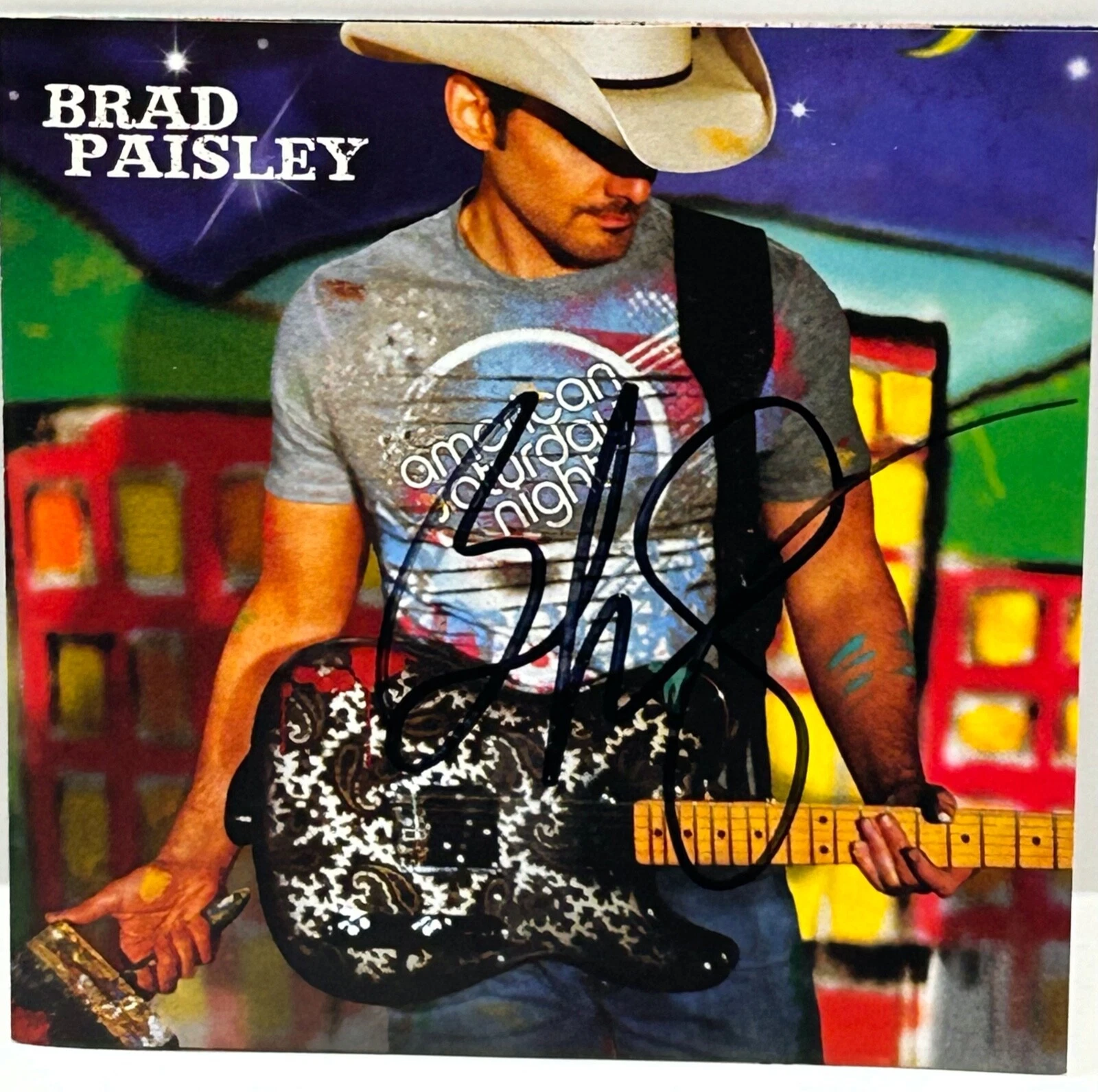 BRAD PAISLEY Signed Autograph CD Cover 2009 CMA Promo Piece ACOA CMA Awards