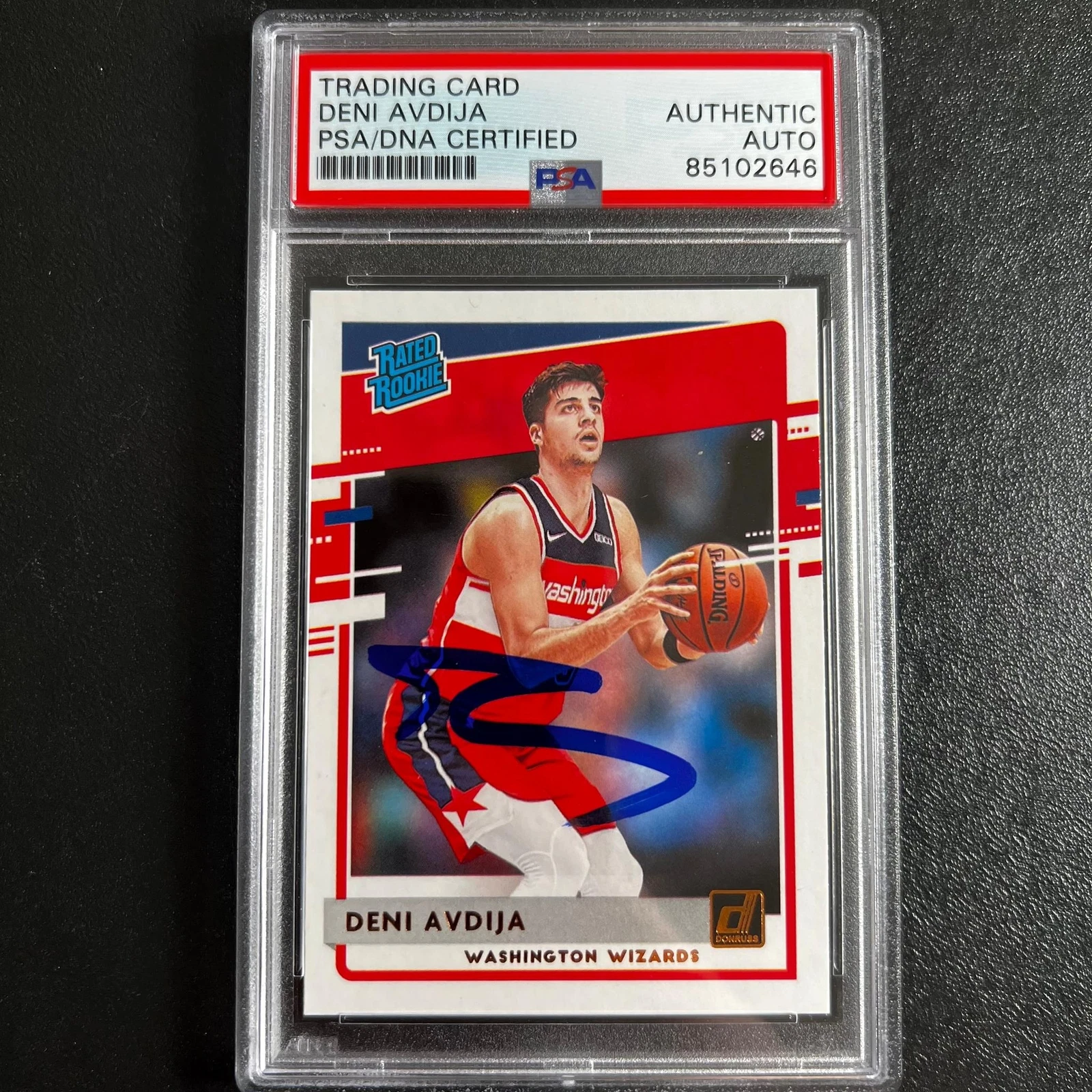 2020-21 Panini Donruss #205 Deni Avdija Signed AUTO PSA Slabbed RC Wizards