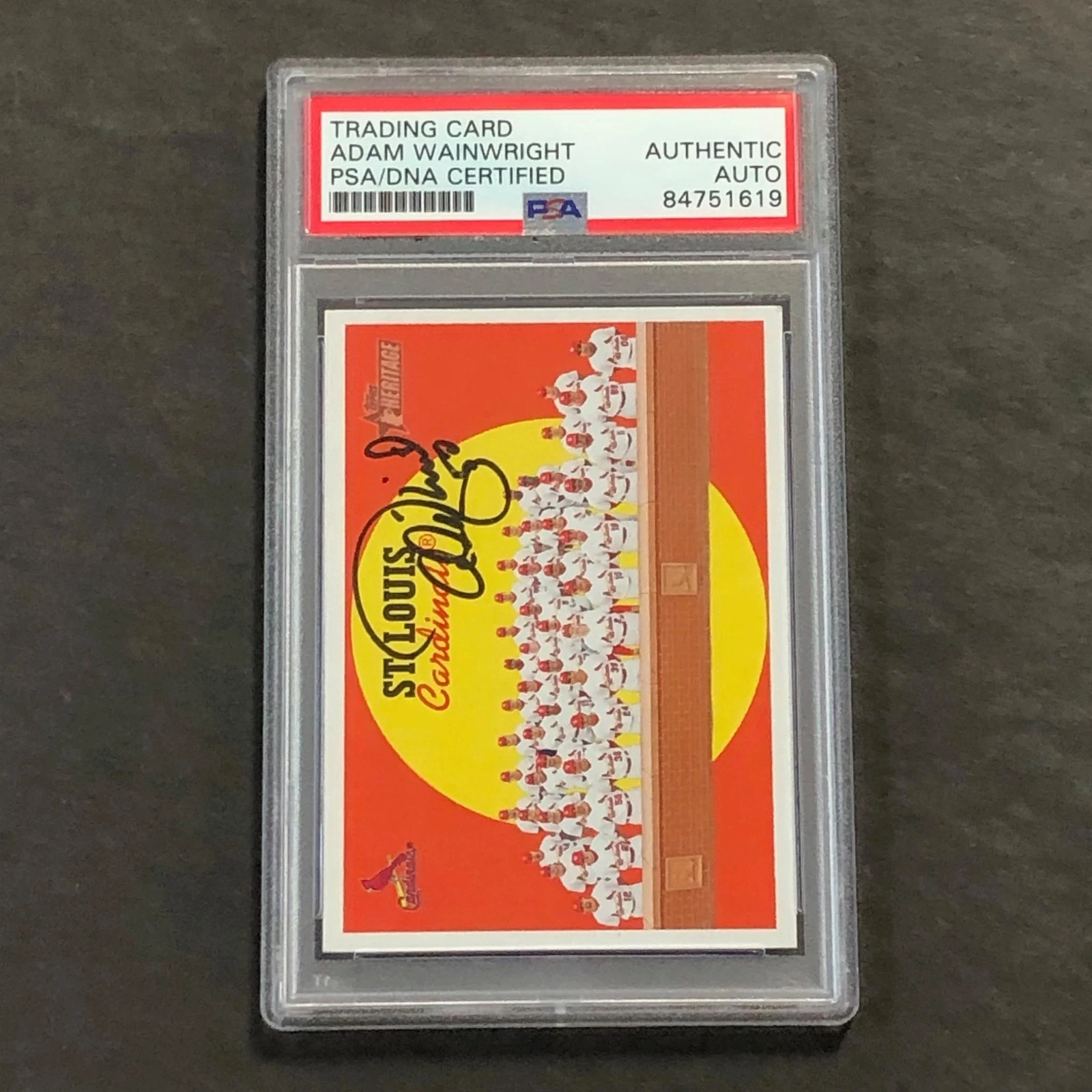 2005 Topps Heritage #223 Adam Wainwright Signed Card PSA Slabbed Auto Cardinals
