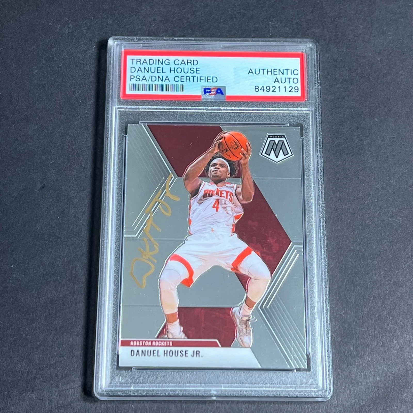 2019-20 Panini Mosaic #154 DANUEL HOUSE Signed Card AUTO PSA Slabbed Rockets