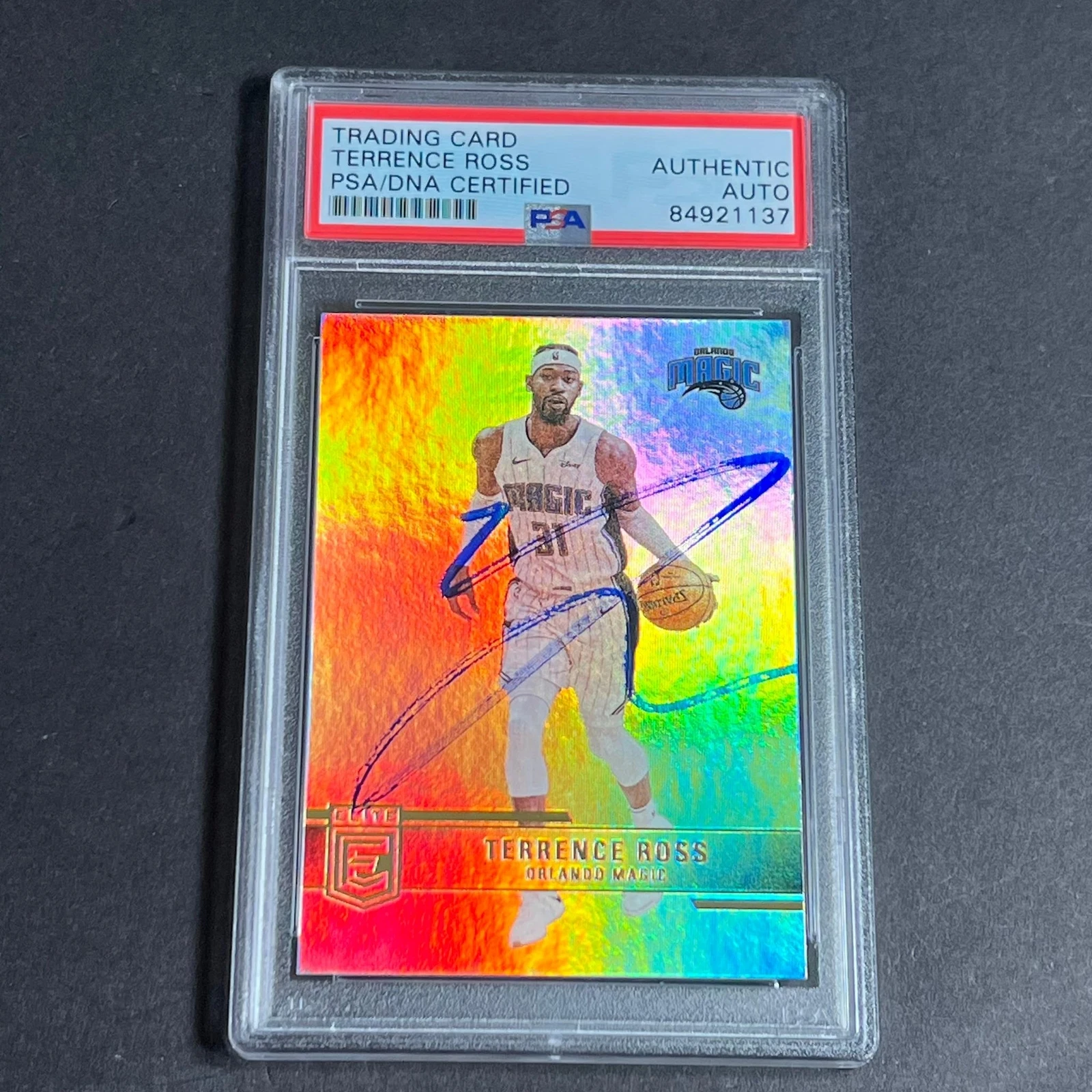 2021-22 Panini Donruss Elite #13 Terrence Ross Signed Card AUTO PSA Slabbed Magi