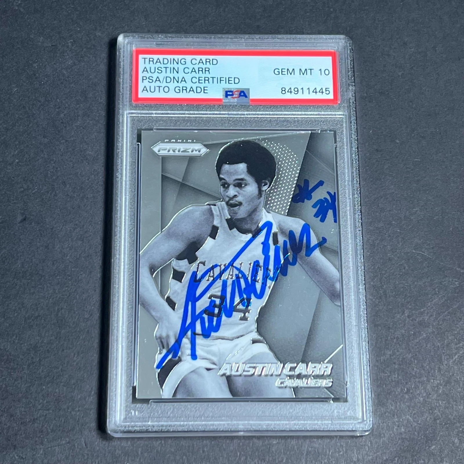 2014-15 Panini Prizm #250 Austin Carr Signed Card Auto 10 PSA Slabbed Cavaliers