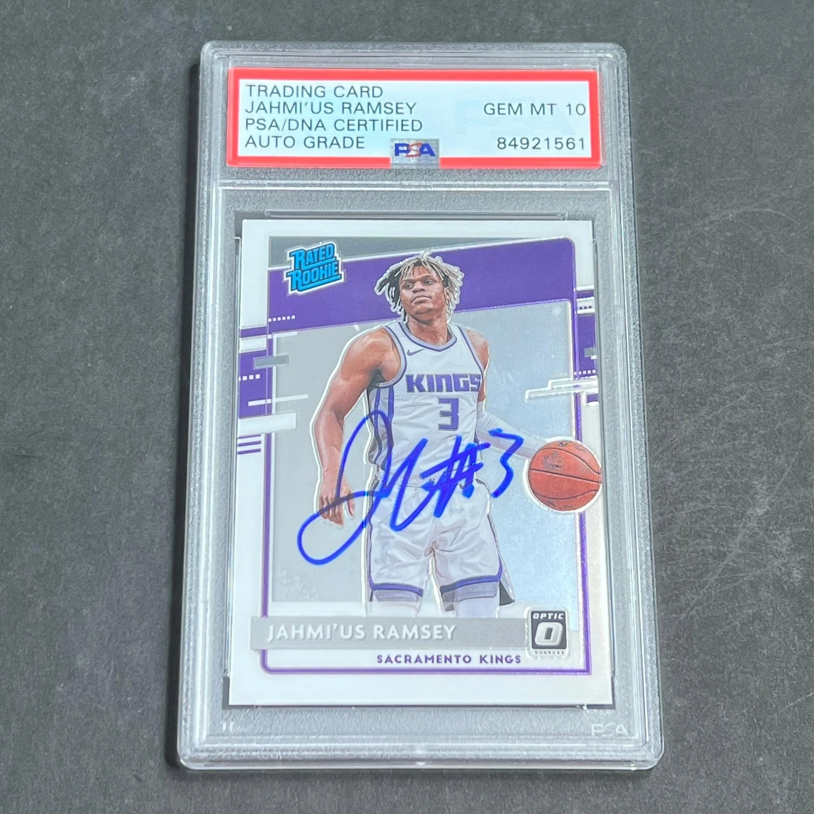 2020-21 Panini Donruss Optic #194 Jahmius Ramsey Signed Card AUTO 10 PSA Slabbed