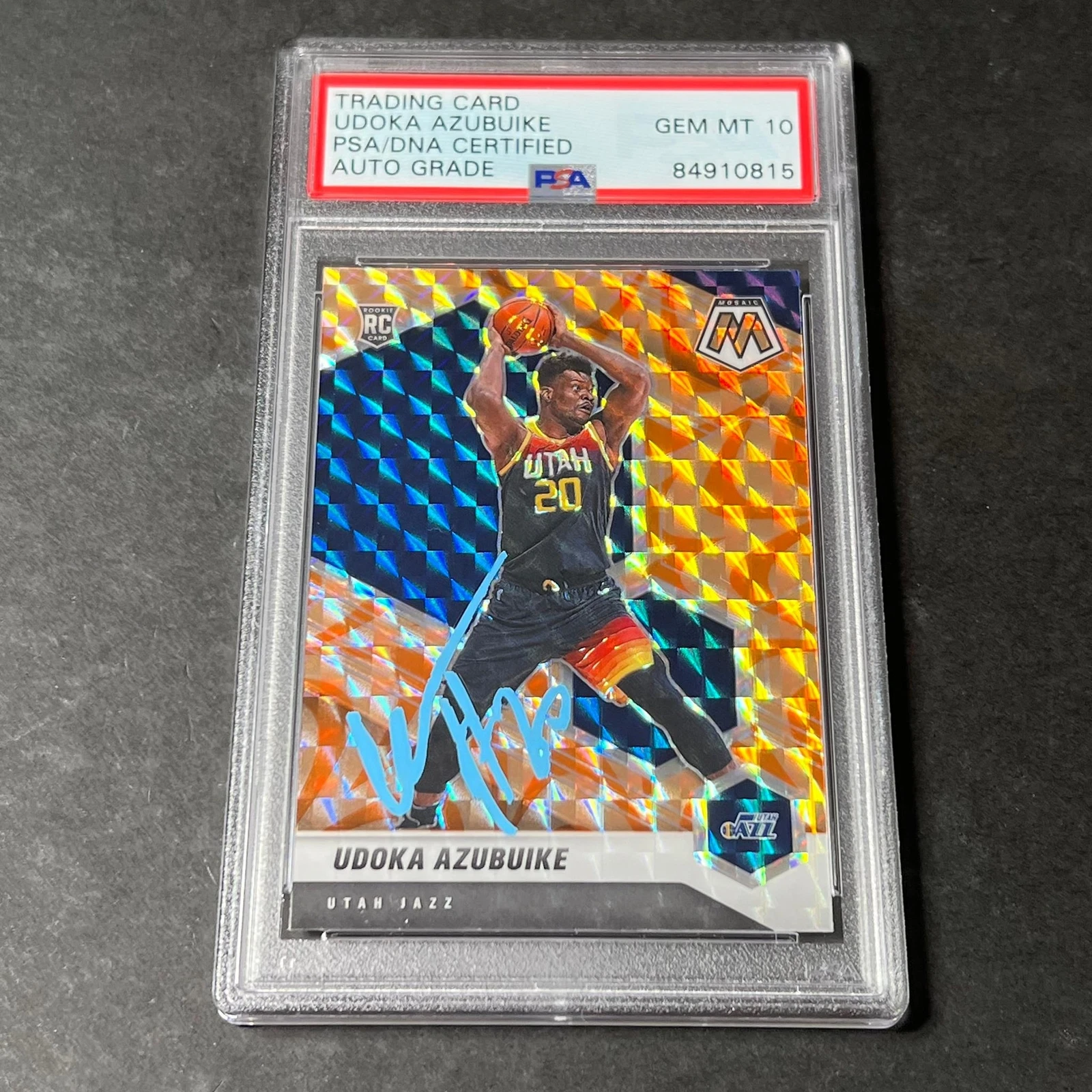 2020-21 Panini Mosiac #234 Udoka Azubuike AUTO 10 Signed Card PSA/DNA Encapsulat