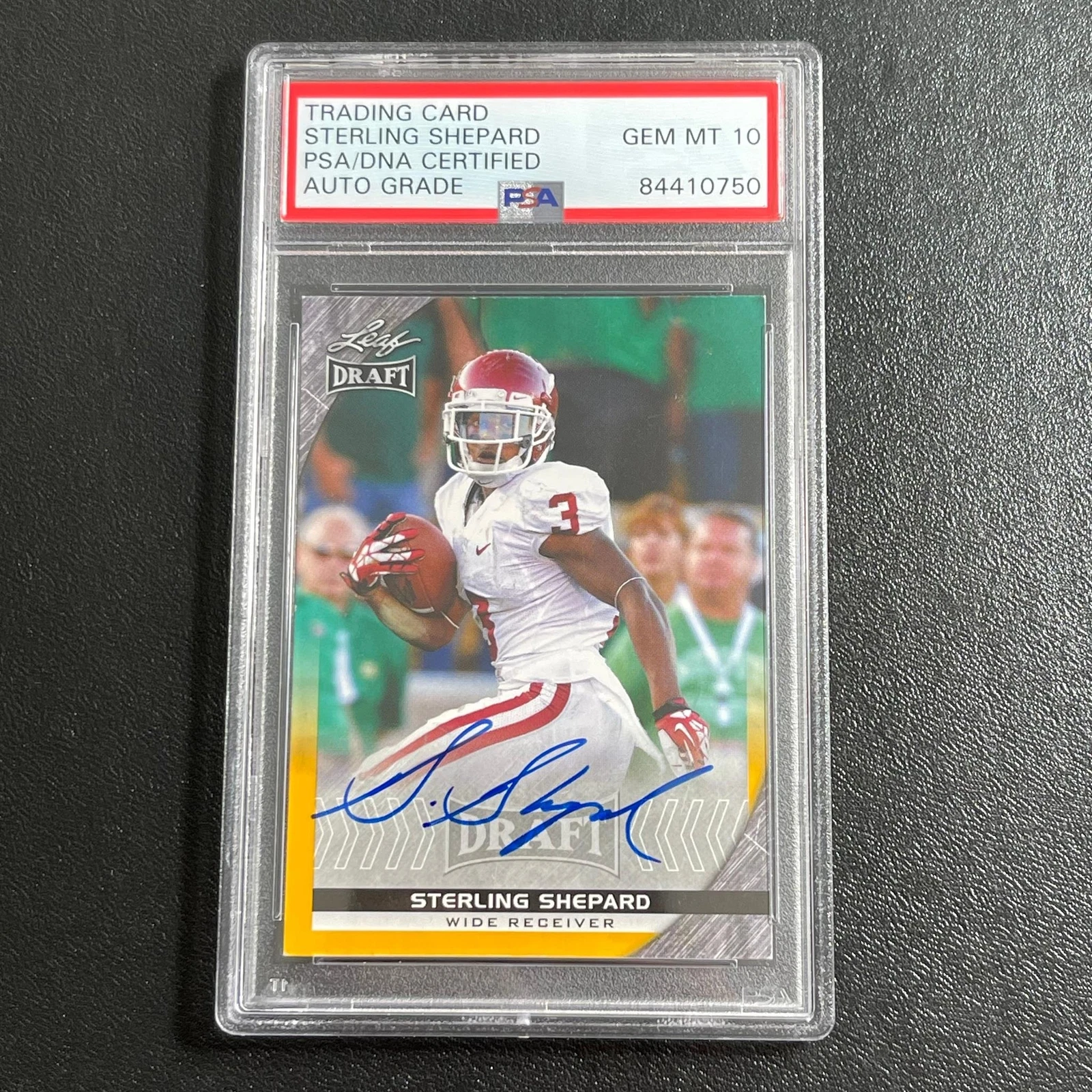 2016 Leaf Draft #81 Sterling Shepard Signed Card AUTO 10 PSA slabbed