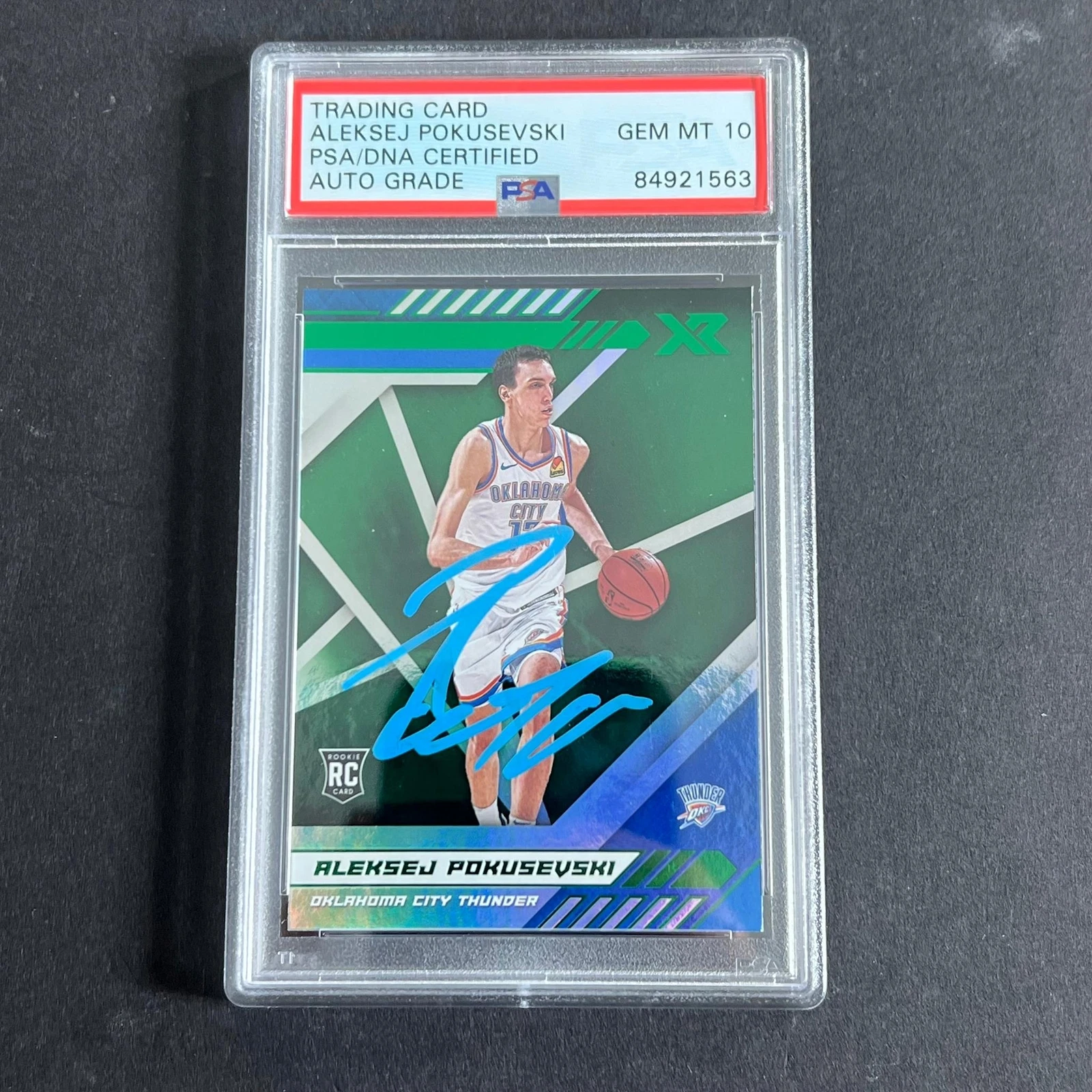 2020-21 Panini Chronicles #283 Aleksej Pokusevski Signed Card AUTO PSA 10 Slabbe