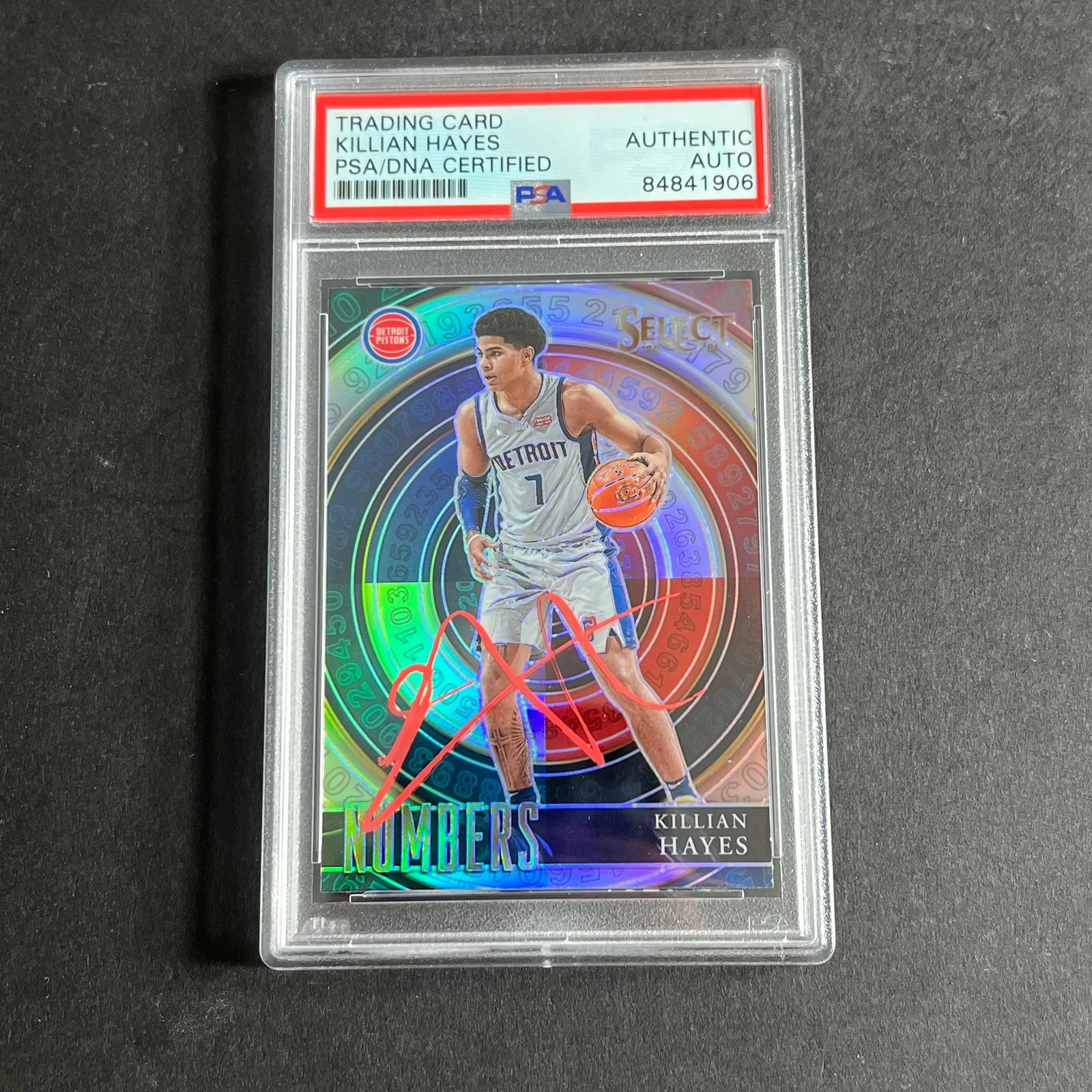 2020-21 Panini Select #23 Killian Hayes Signed Card AUTO PSA Slabbed RC Pistons