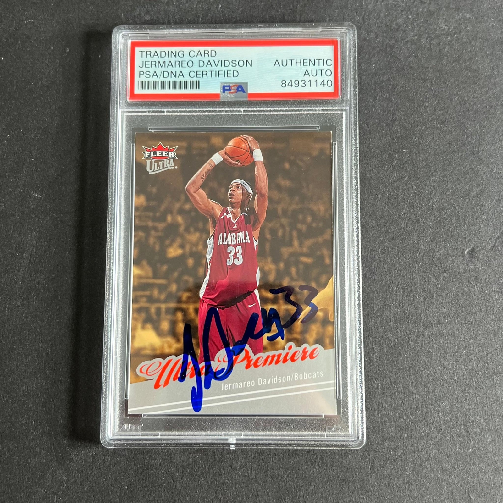 2007-08 NBA Fleer Ultra #221 Jermareo Davidson Signed Card AUTO PSA/DNA Slabbed