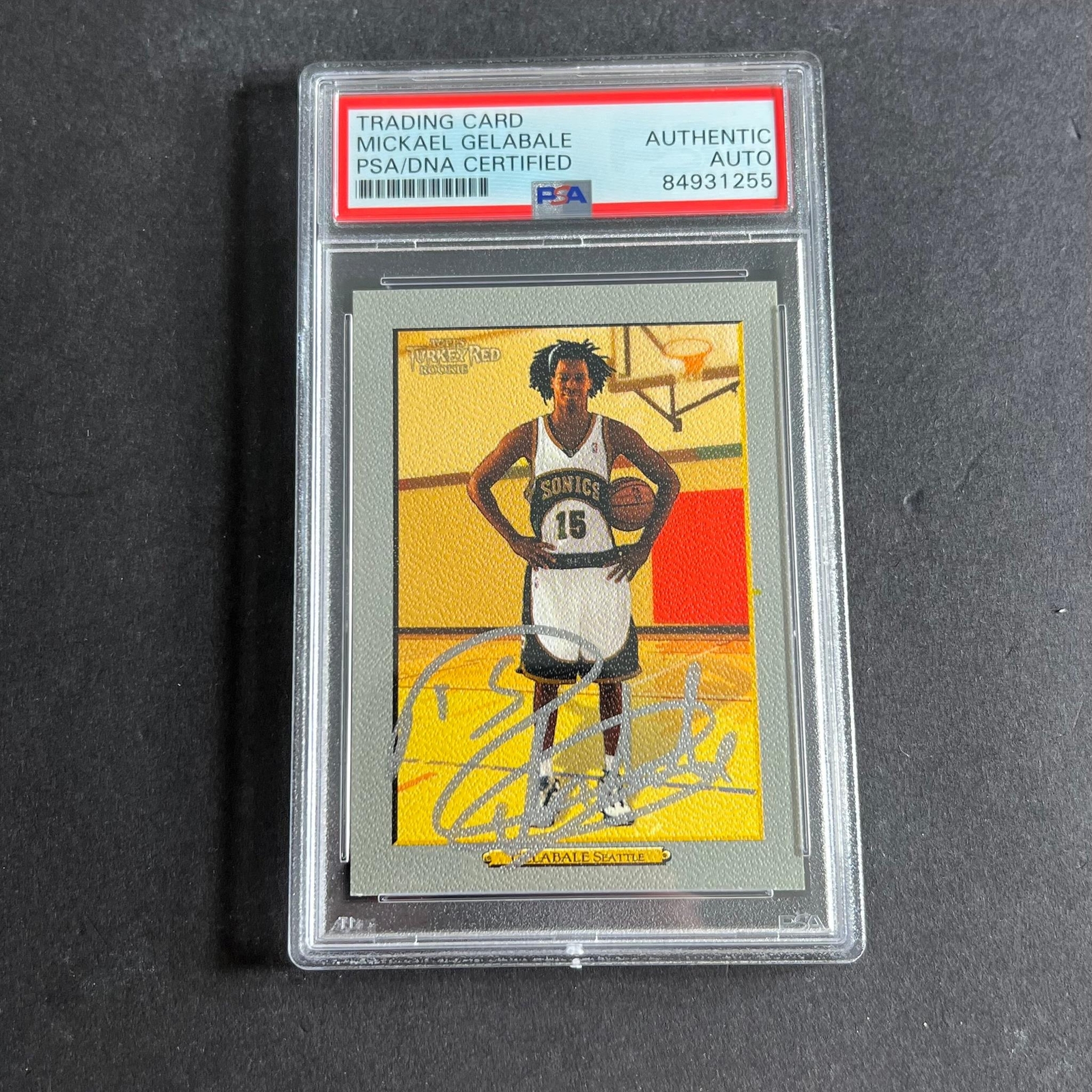 2006-07 Topps Turkey Red #217 Mickael Gelabale Signed Card AUTO PSA Slabbed Soni