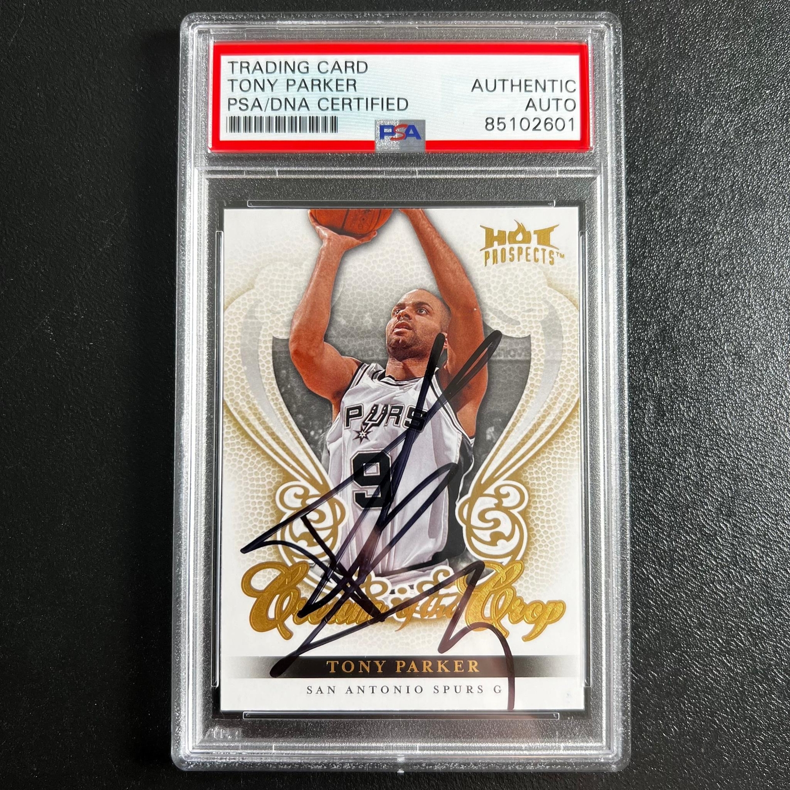 2008-09 Fleer Hot Prospects #CC-6 Tony Parker Signed Card AUTO PSA Slabbed Autog