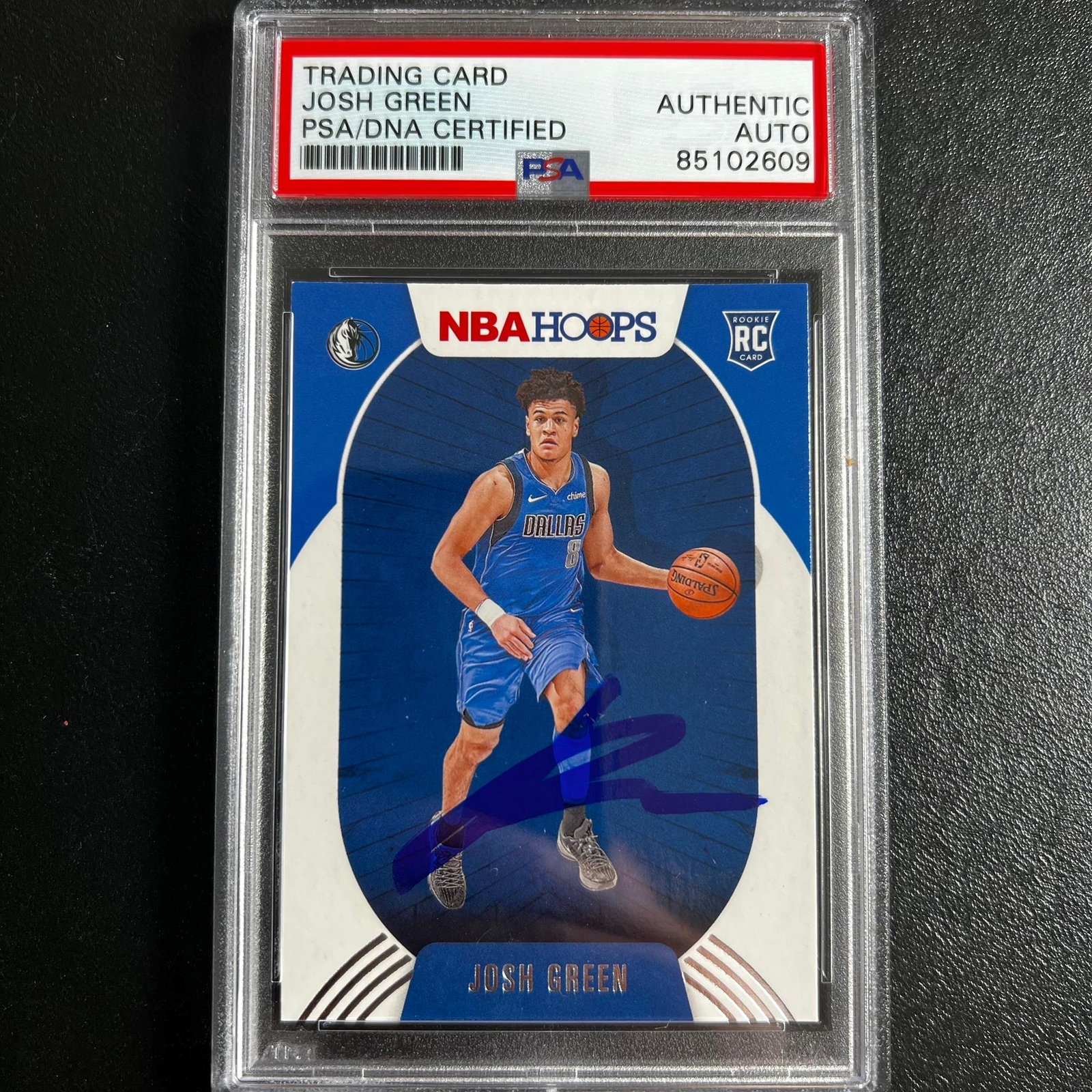 2020-21 Panini NBA Hoops #212 Josh Green Signed Card AUTO PSA Slabbed RC Maveric