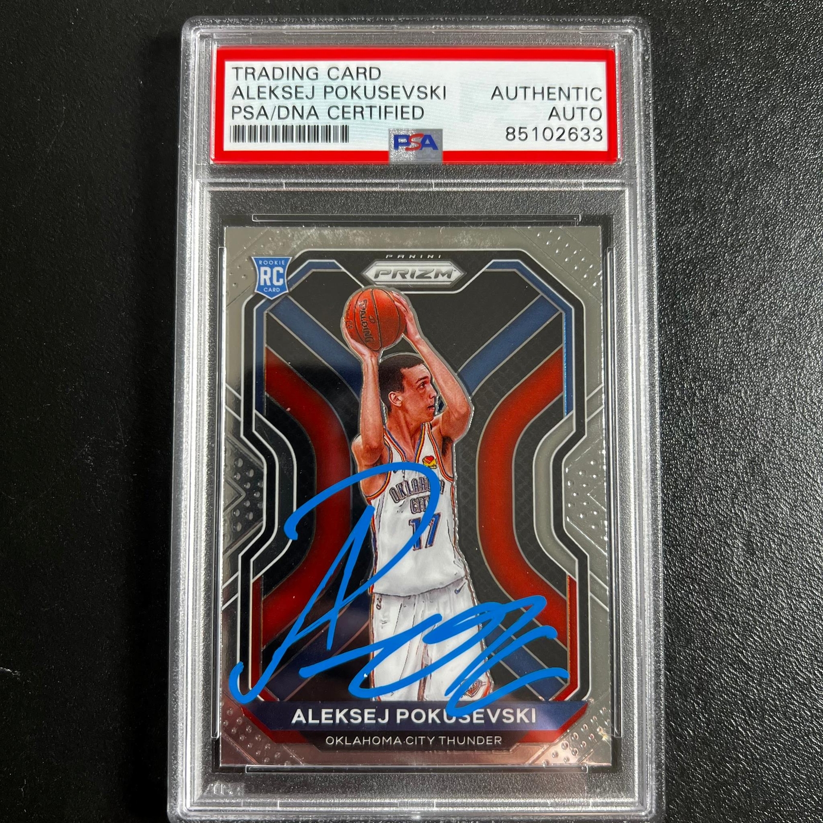 2020-21 Panini Prizm #264 Aleksej Pokusevski Signed Card AUTO PSA Slabbed RC Thu