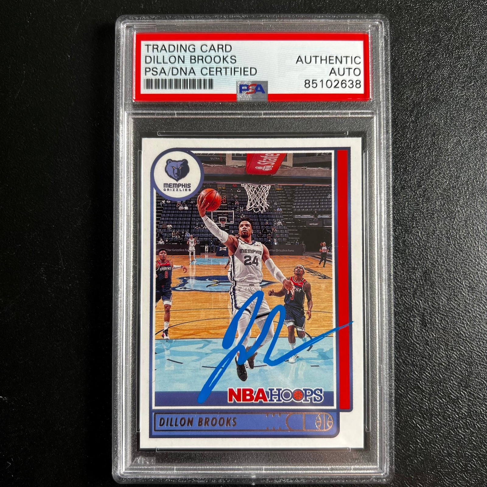 2021-22 Panini Hoops #142 Dillon Brooks Signed Card AUTO PSA Slabbed Grizzlies