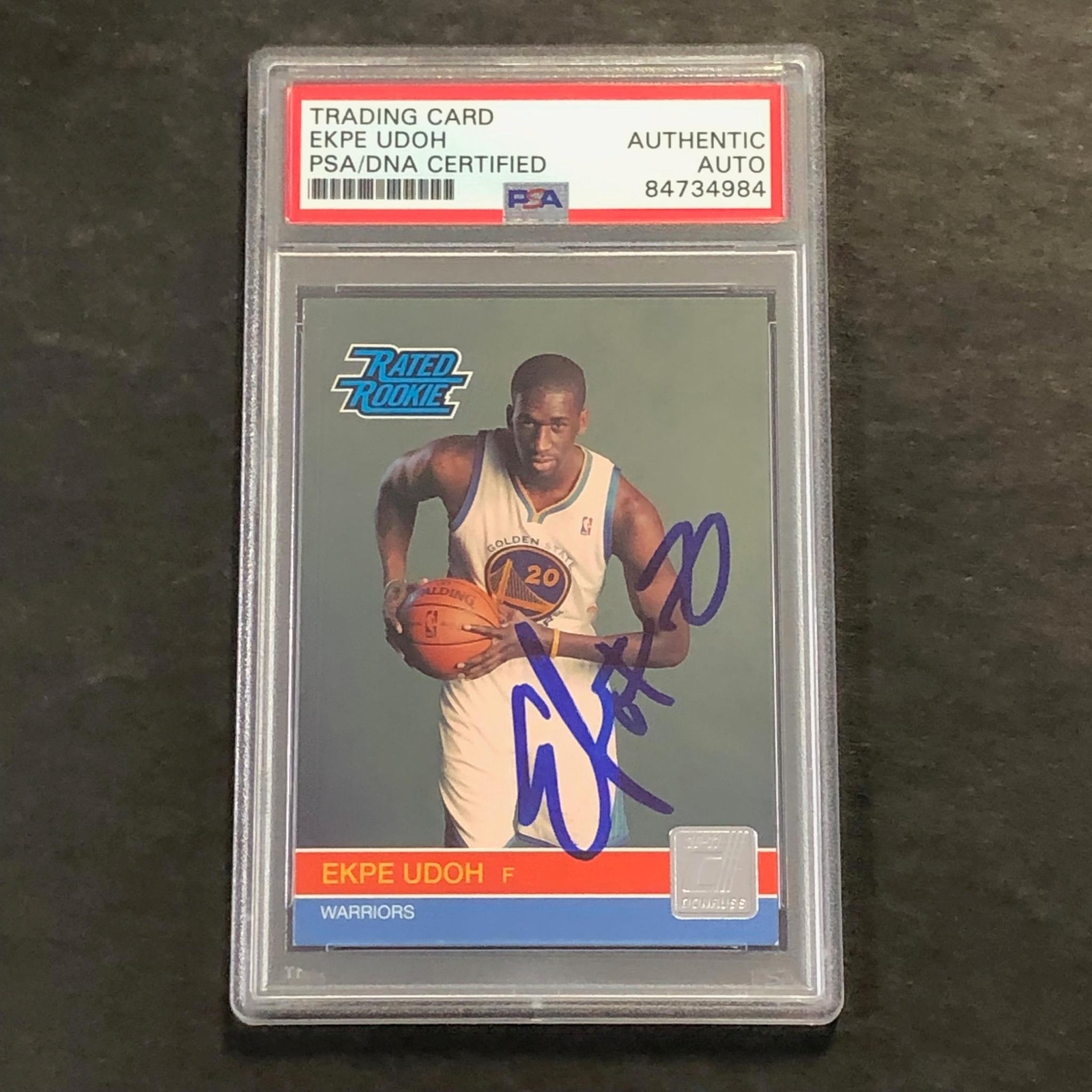 2010-11 Donruss Rated Rookie #233 Ekpe Udoh Signed Card AUTO PSA Slabbed RC Warr