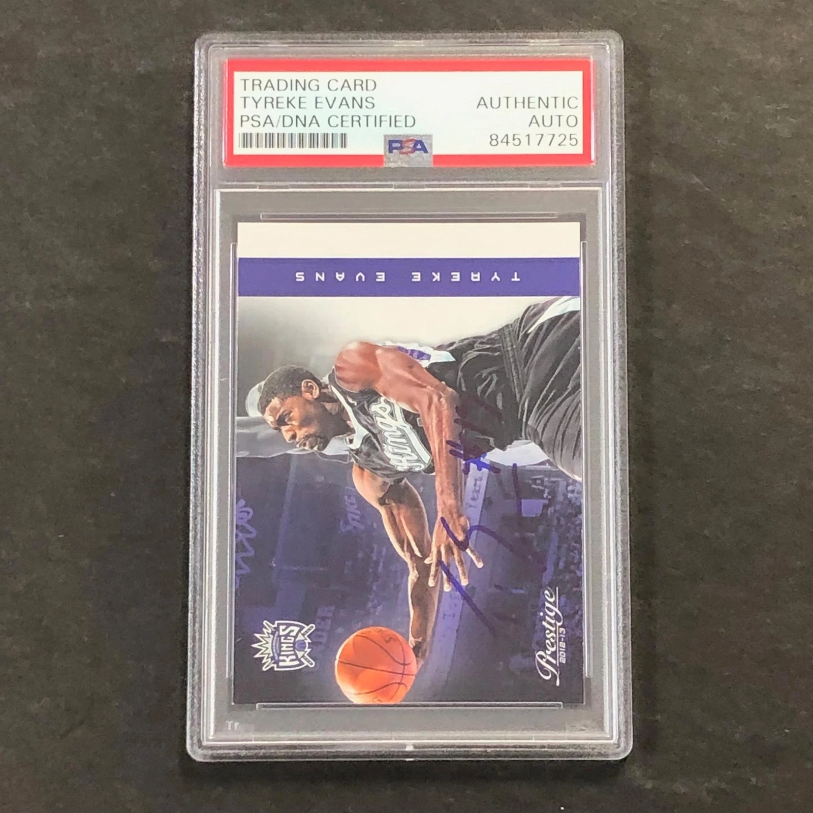 2012-13 Panini Prestige #44 Tyreke Evans Signed Card AUTO PSA Slabbed Kings