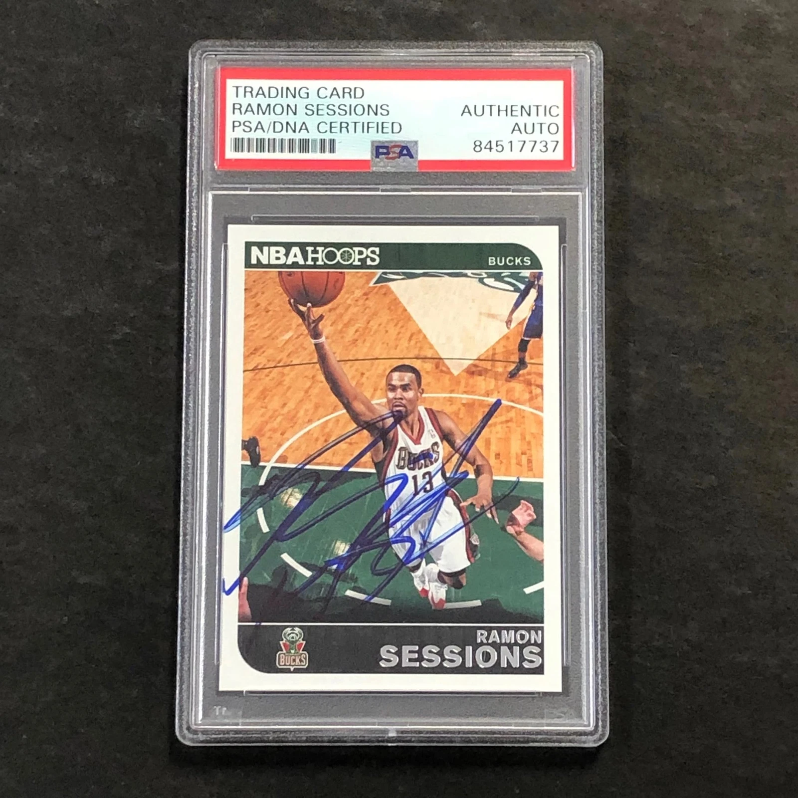 2014-15 NBA Hoops #233 Ramon Sessions Signed AUTO PSA Slabbed Bucks