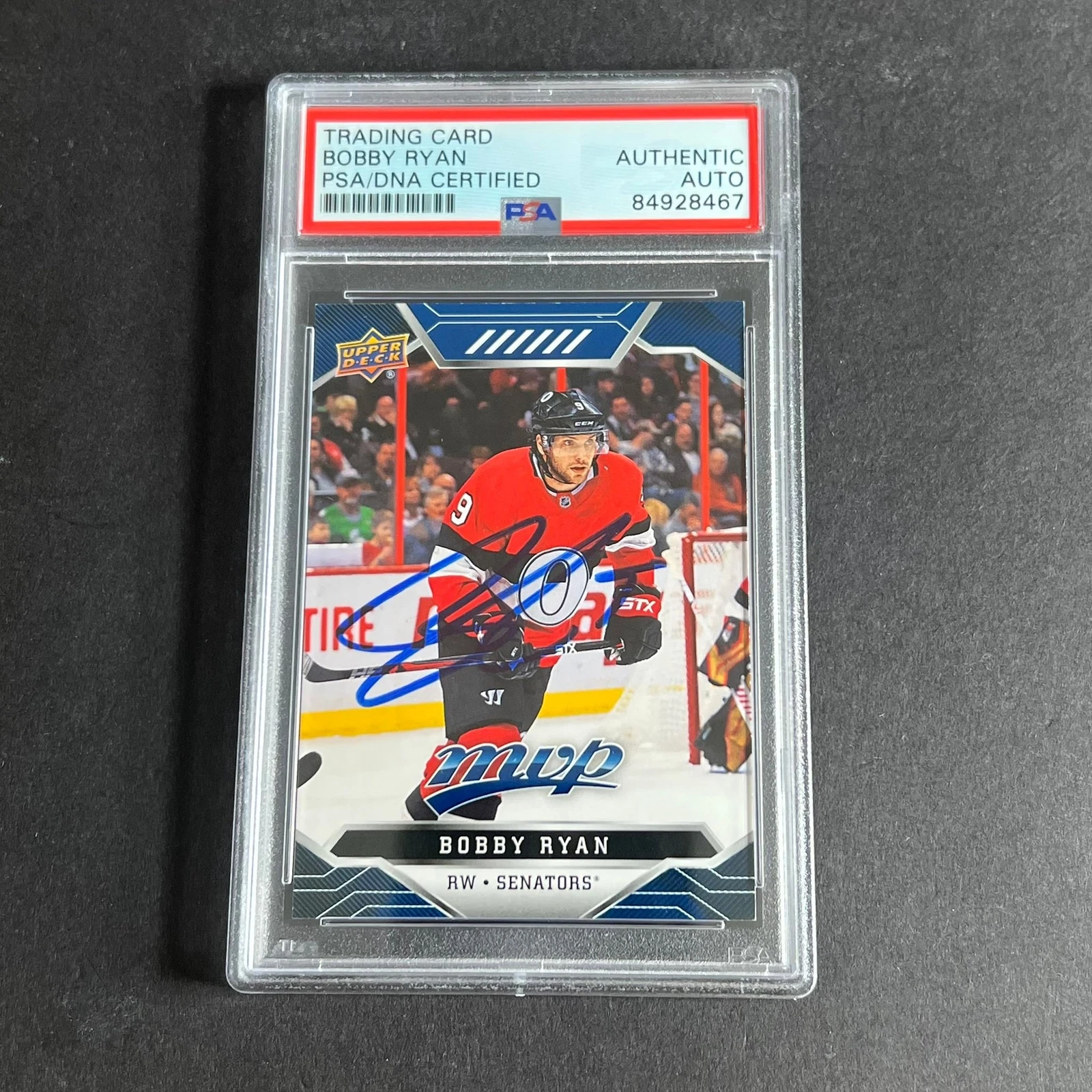 2019-20 Upper Deck MVP Hockey #176 Bobby Ryan Signed Card AUTO PSA Slabbed Senat