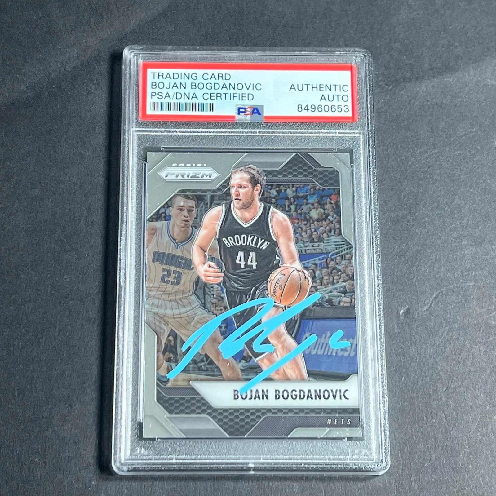 2016-17 Panini Prizm #164 Bojan Bogdanovic Signed Card AUTO PSA Slabbed Nets