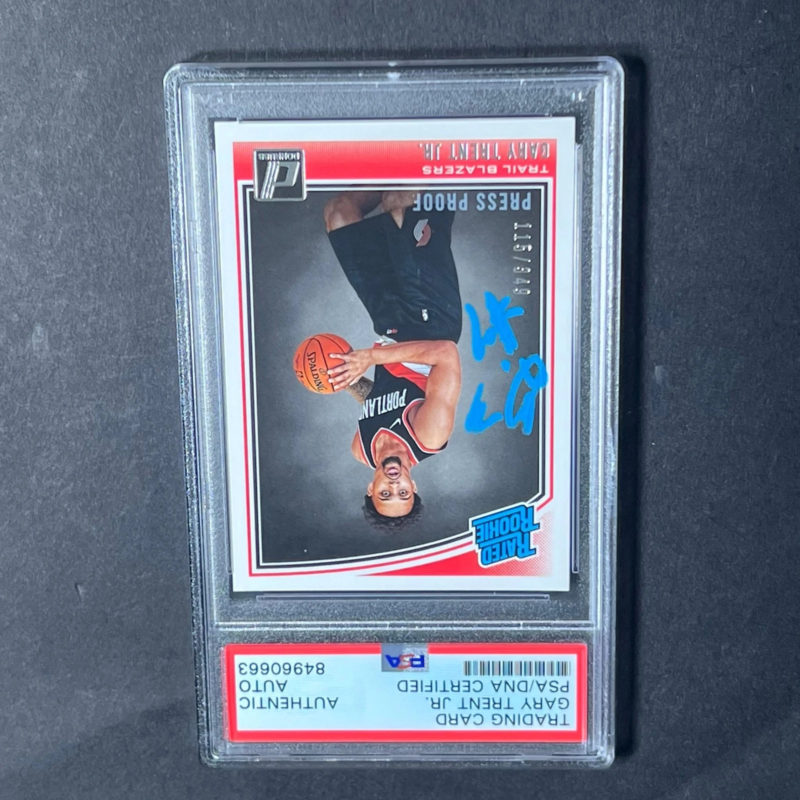 2018-19 Donruss Basketball #199 Gary Trent Jr Signed Rookie Card AUTO PSA Slabbe